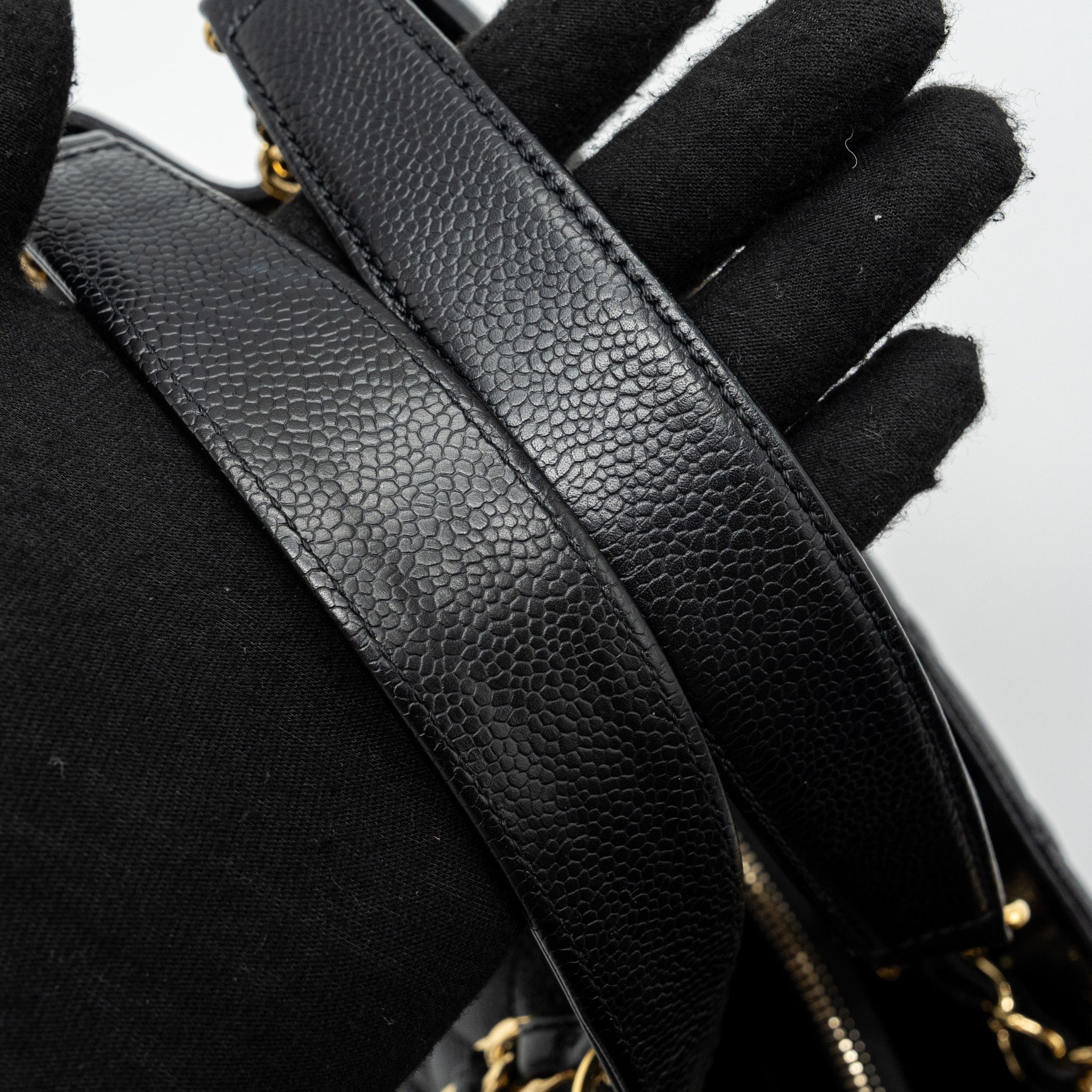 Chanel grand shopping tote bag caviar Black