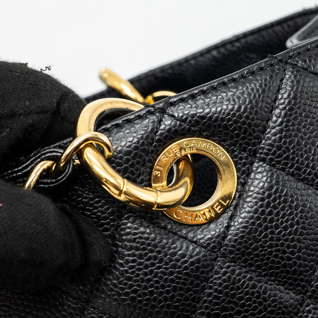 Chanel grand shopping tote bag caviar Black