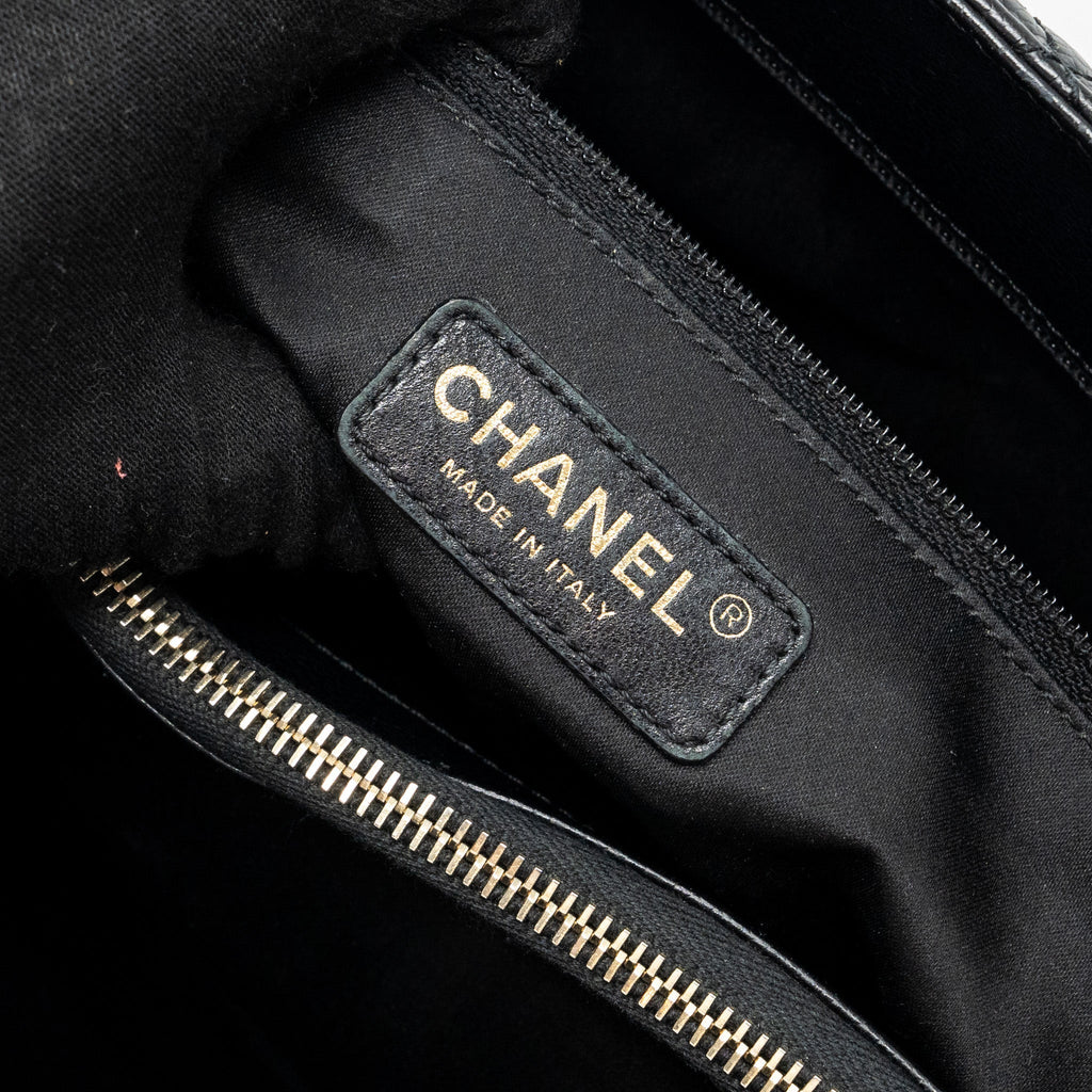 Chanel grand shopping tote bag caviar Black