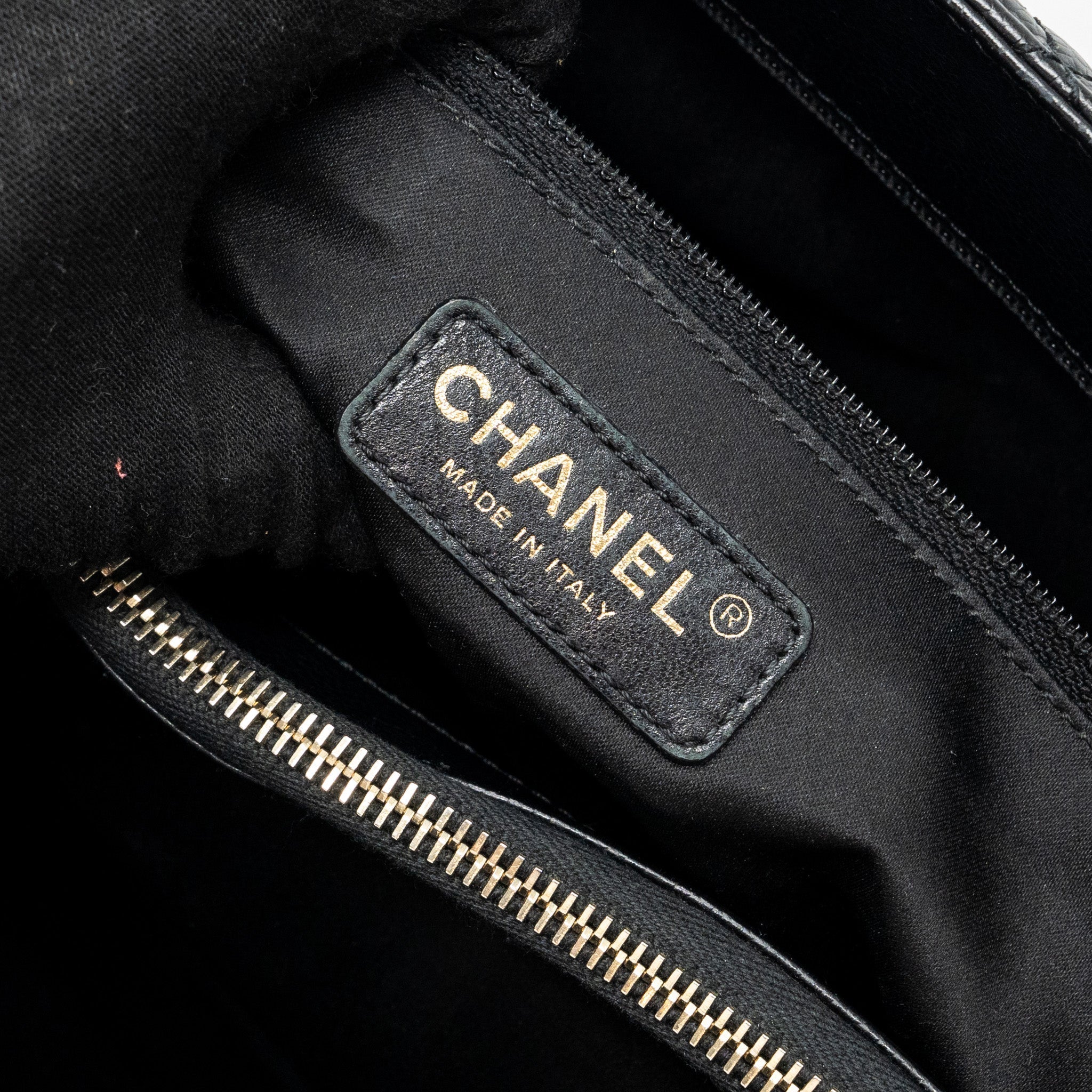 Chanel grand shopping tote bag caviar Black