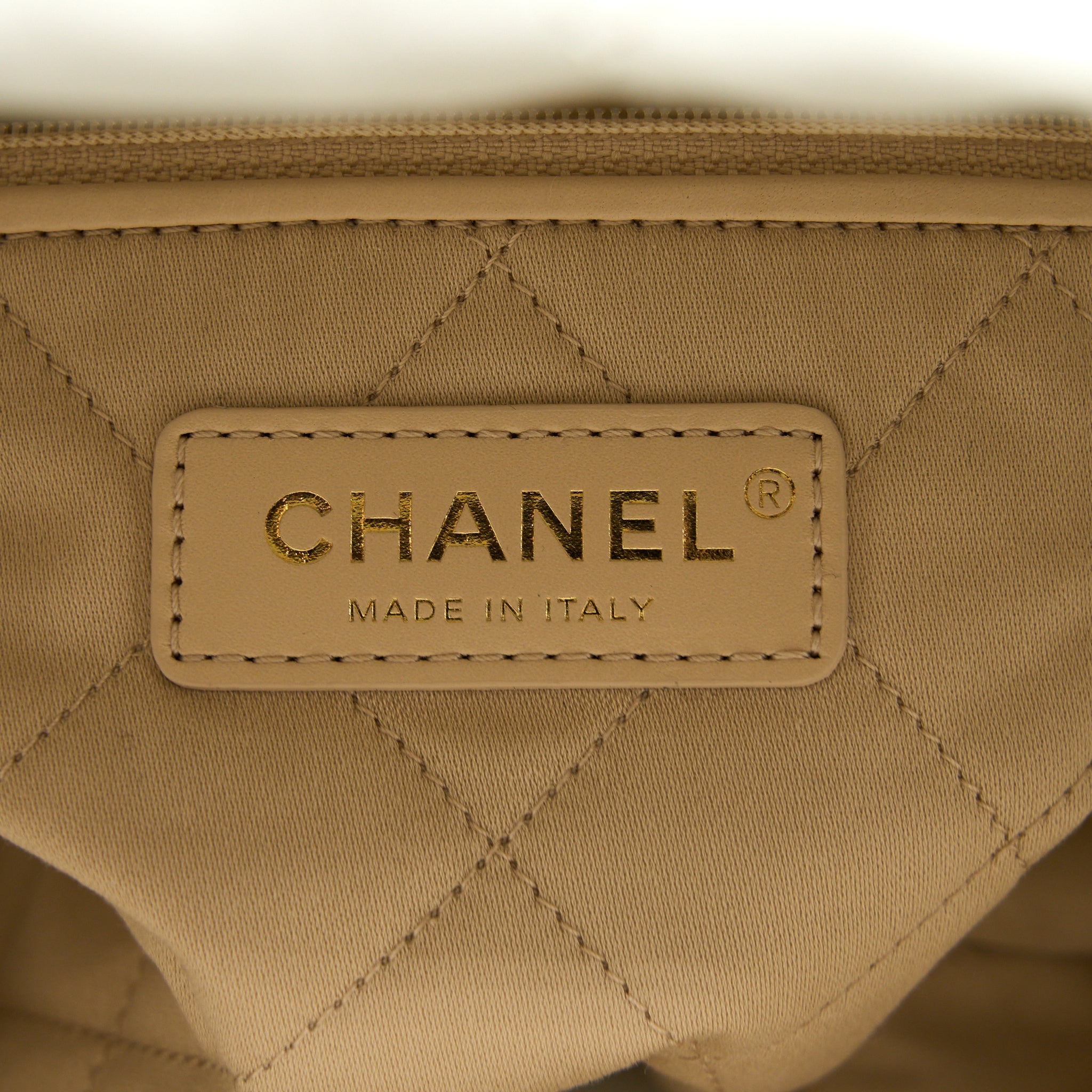 Chanel Large 22 Bag Calfskin White Brushed  (Microchip)