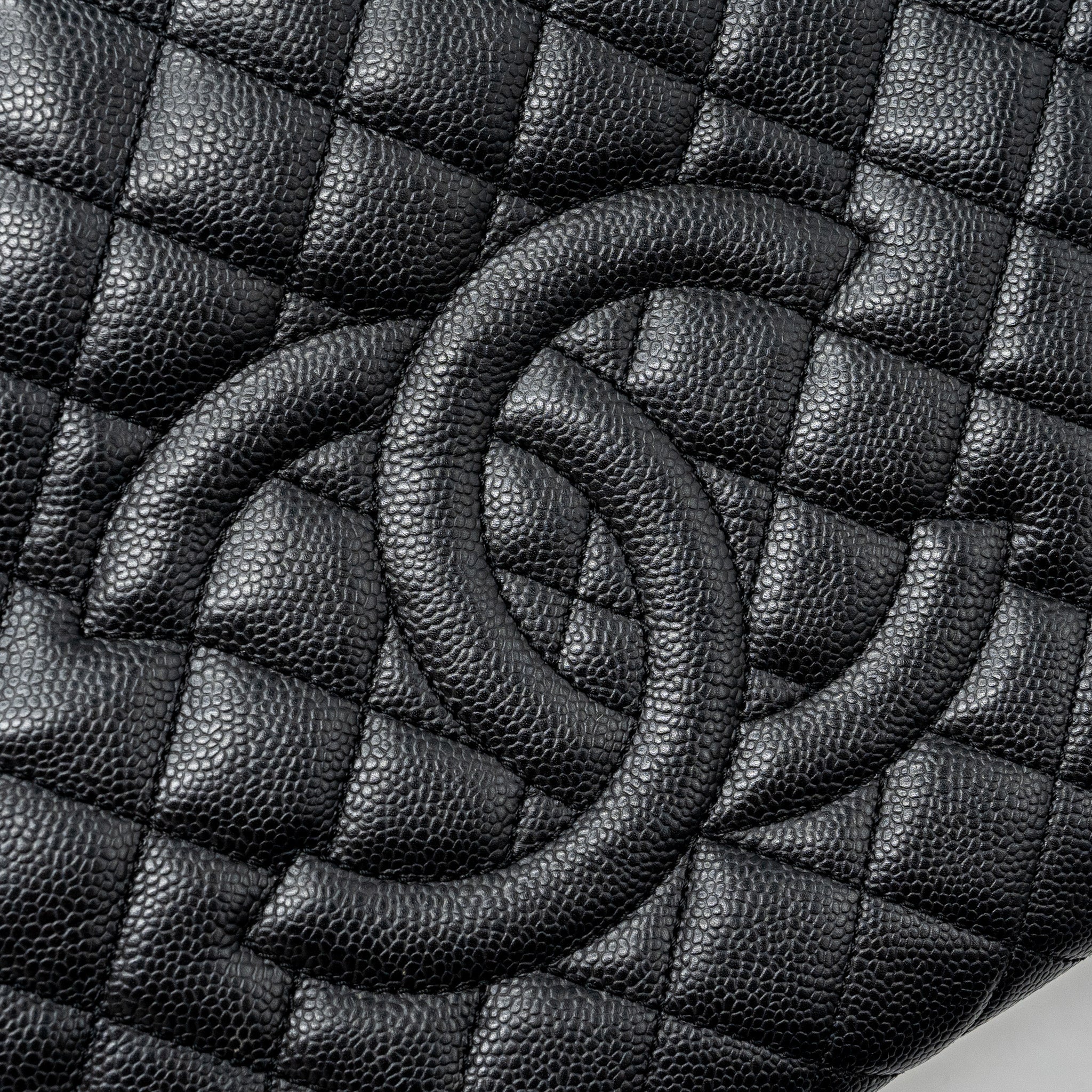 Chanel grand shopping tote bag caviar Black