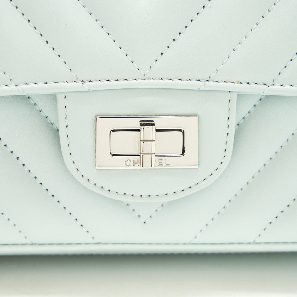 Chanel chevron mini 2.55 Reissue flap Bag Calfskin light blue