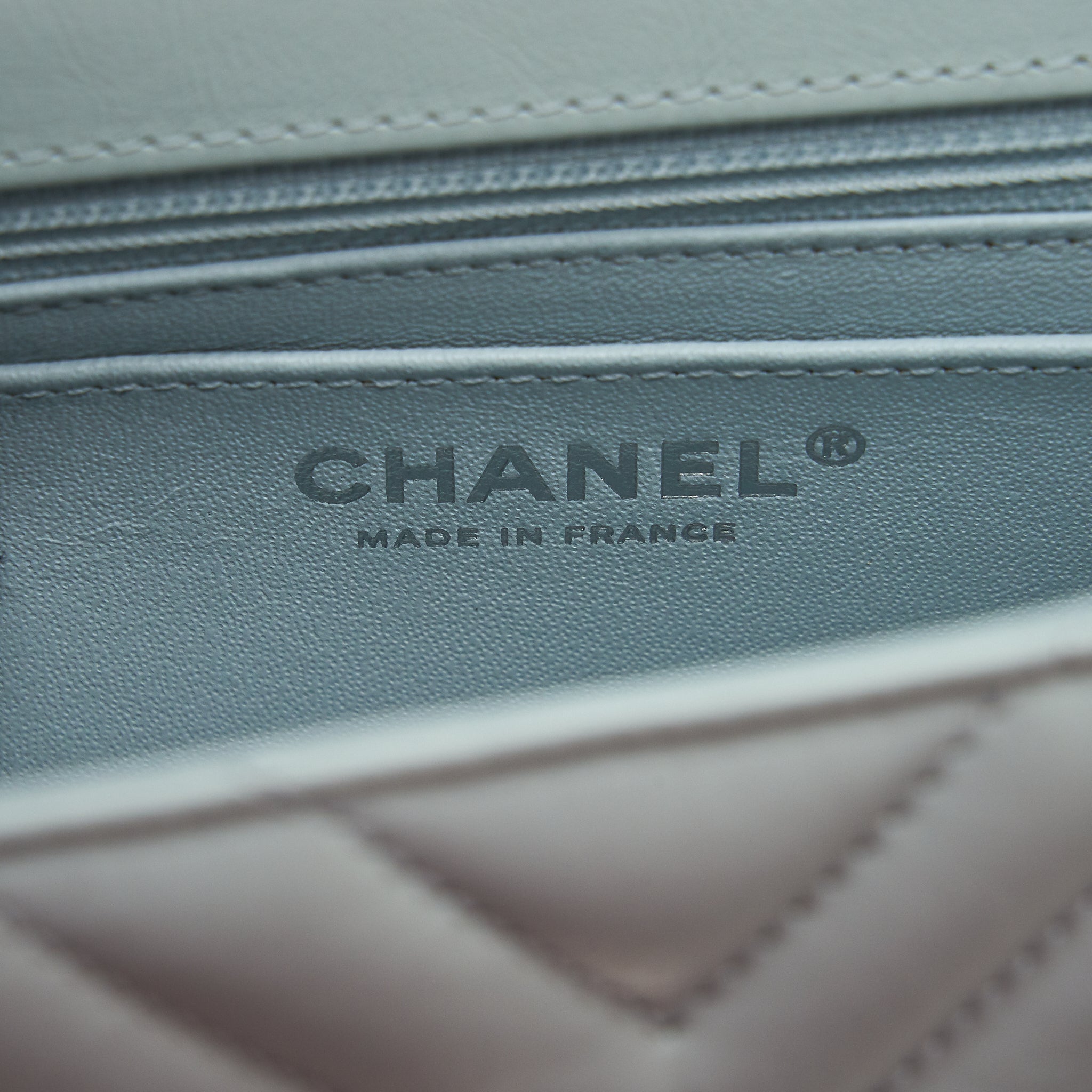 Chanel chevron mini 2.55 Reissue flap Bag Calfskin light blue