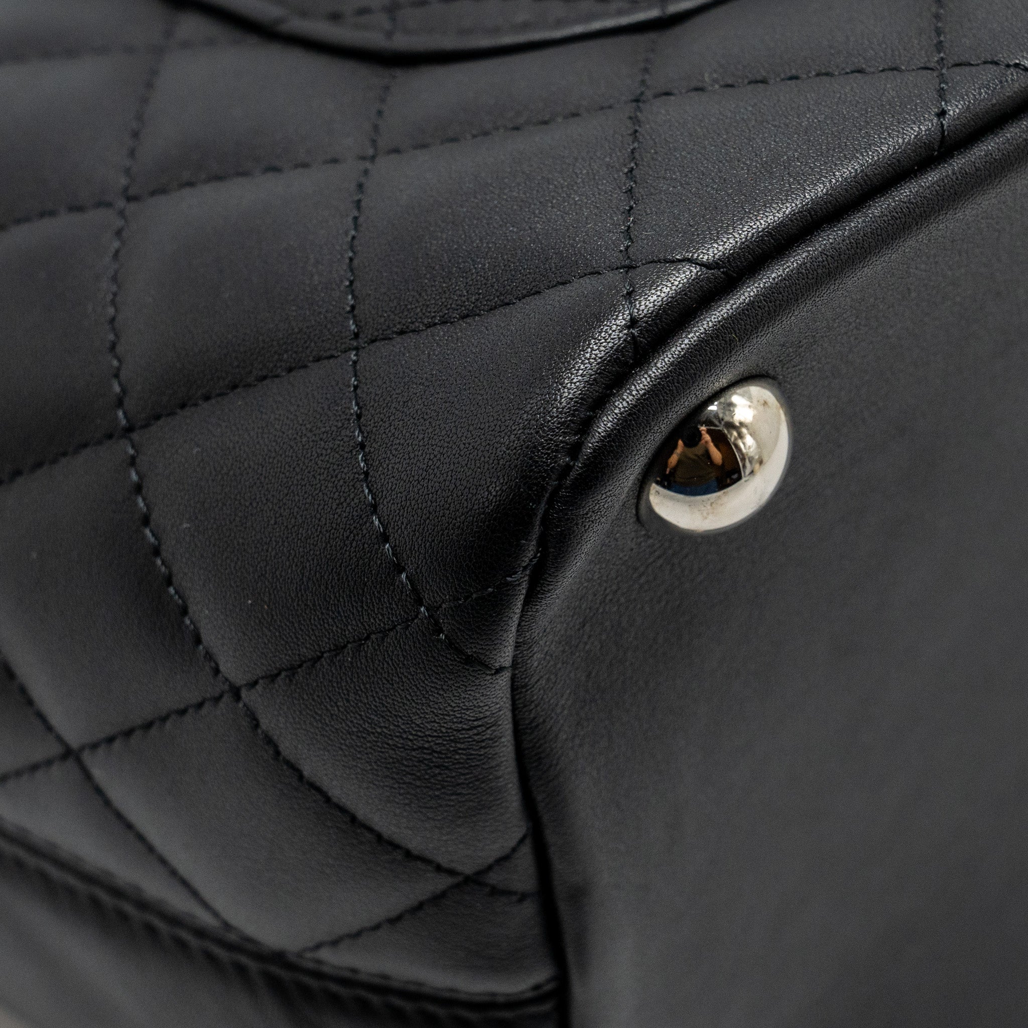 Chanel Cambon Ligne Tote Bag calfskin Black