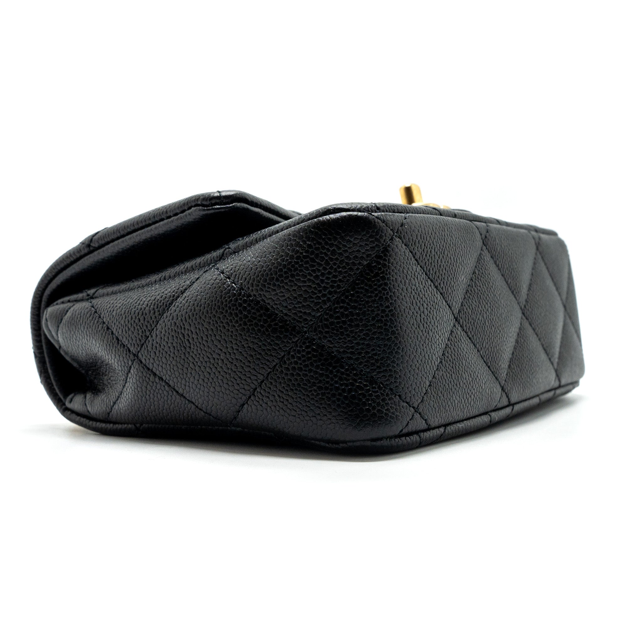 Chanel 23p Coco Love Flap Bag Caviar Black (microchip)