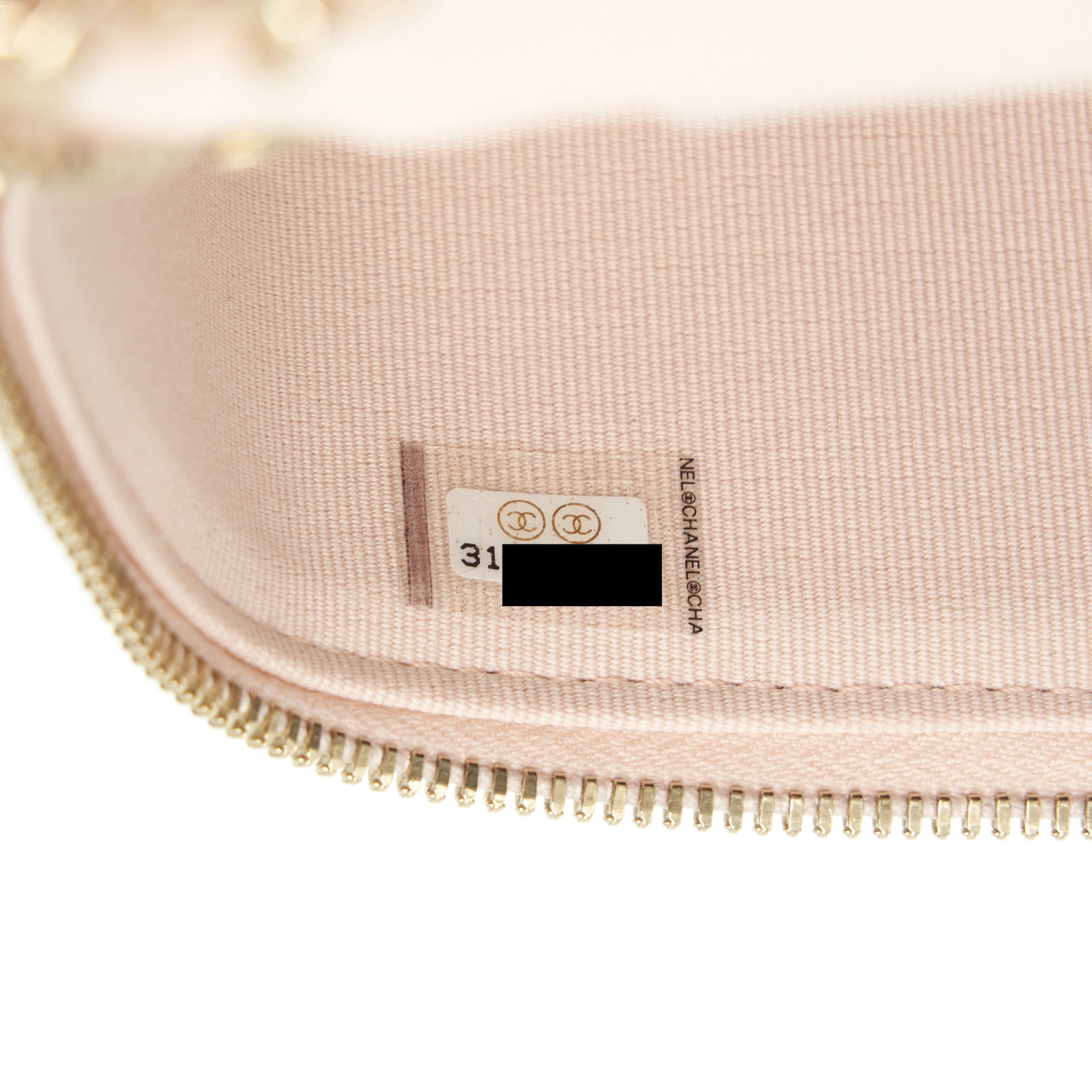 Chanel Long Vanity With Chain Caviar Beige L