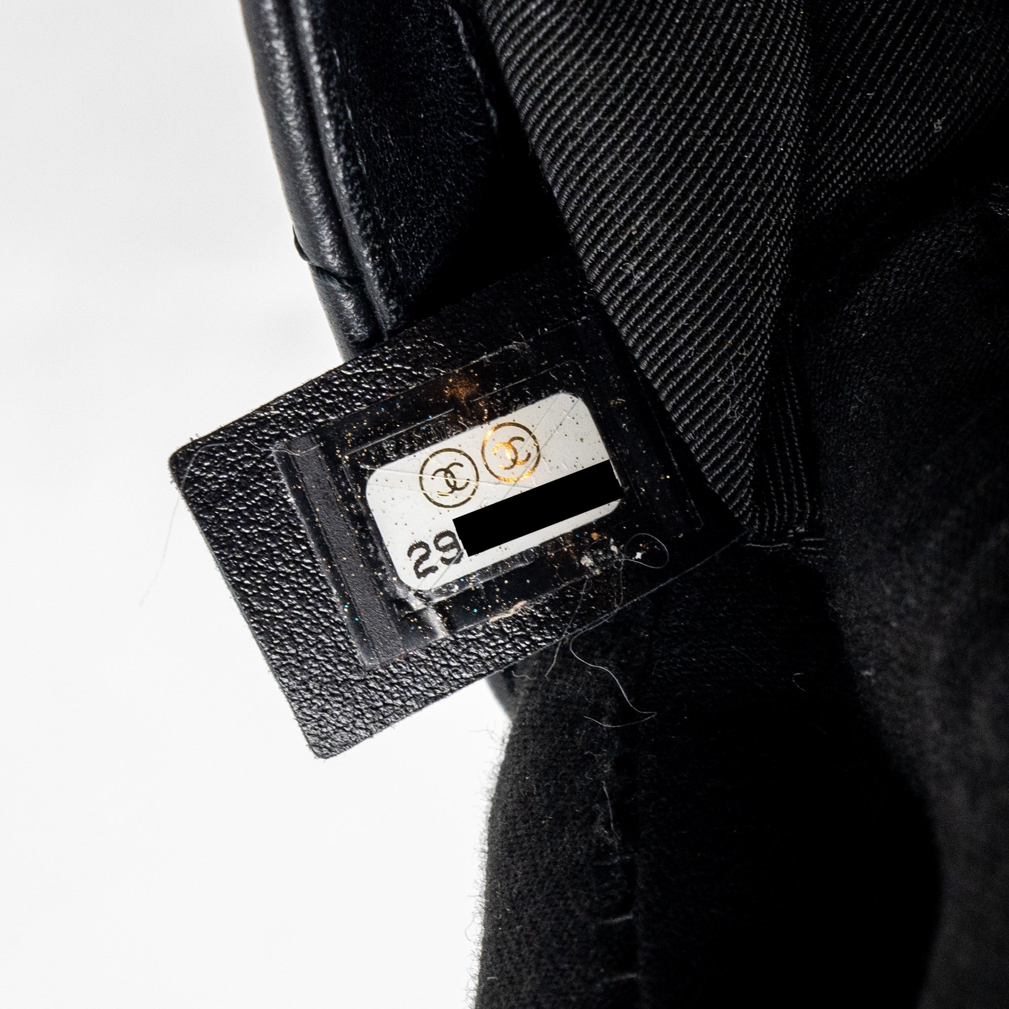 Chanel Pearl Chain Quilted Flap Bag Lambskin Black