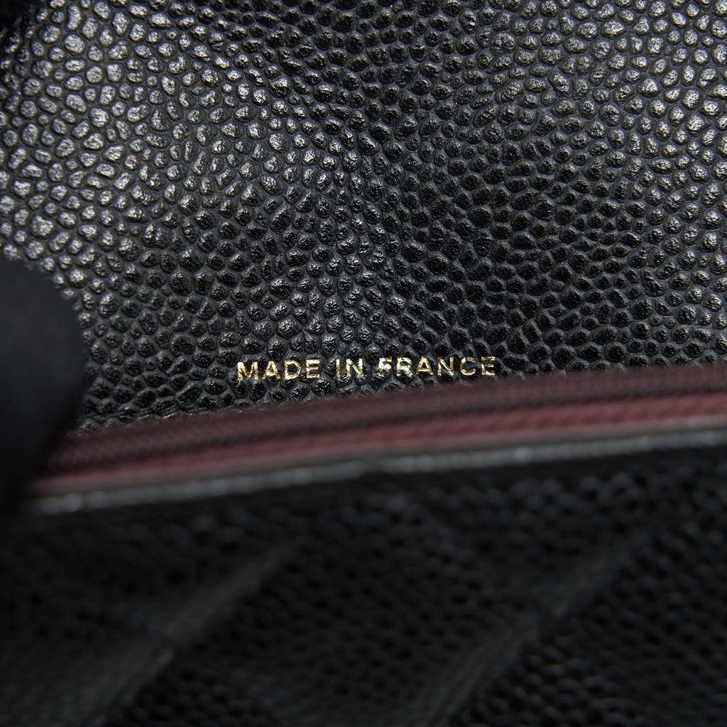 Chanel Classic Long Flap Wallet Caviar Black