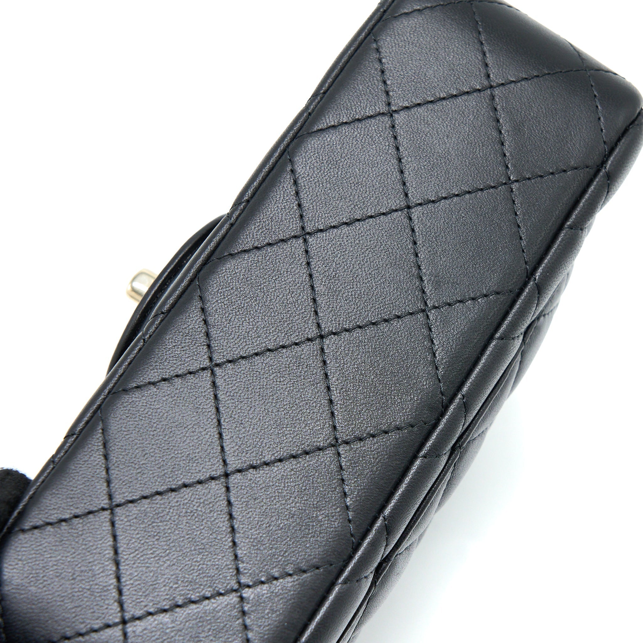 Chanel Top Handle Mini Rectangular Flap Bag Lambskin Black L (Microchip)