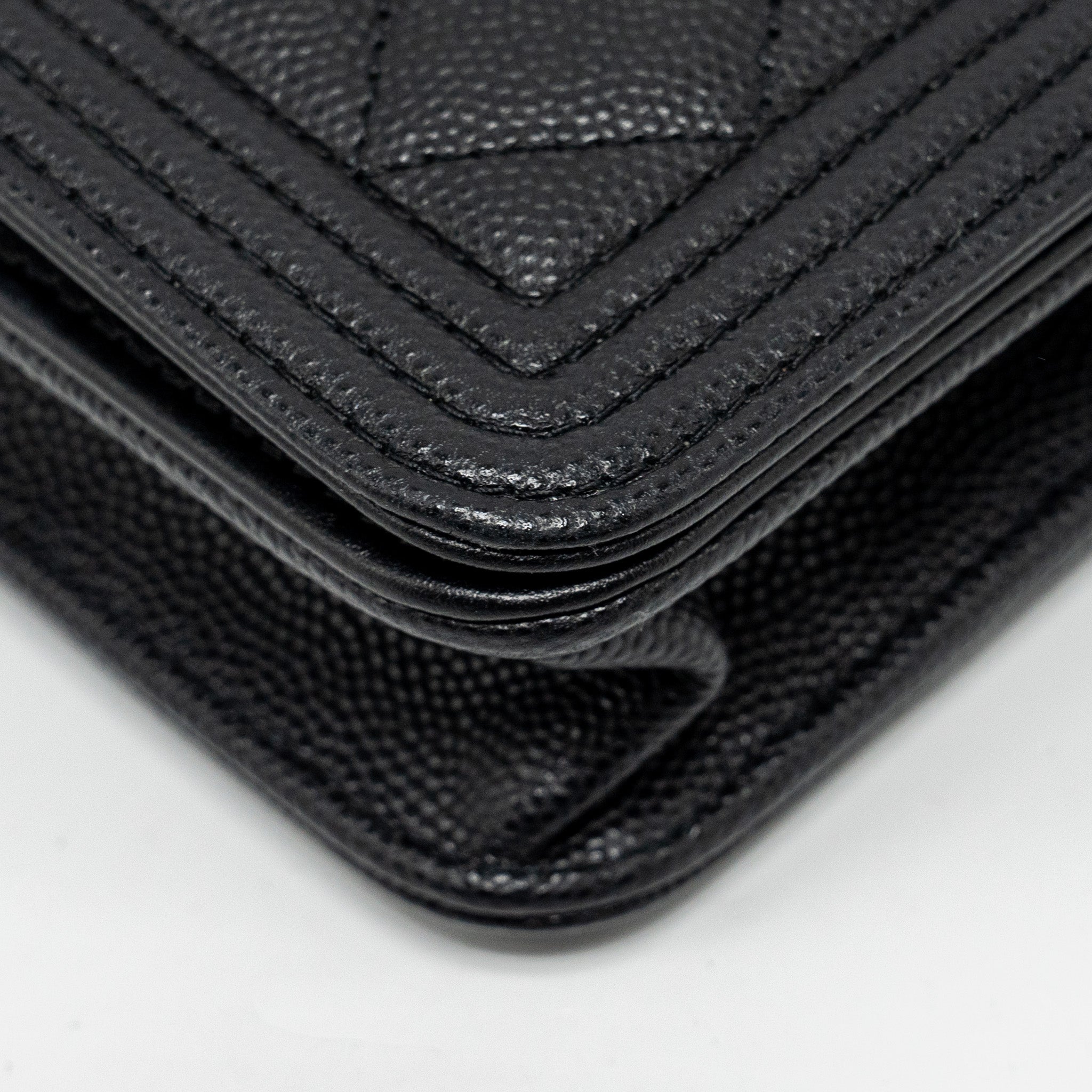 Chanel Boy Wallet on Chain caviar black  (Microchip)