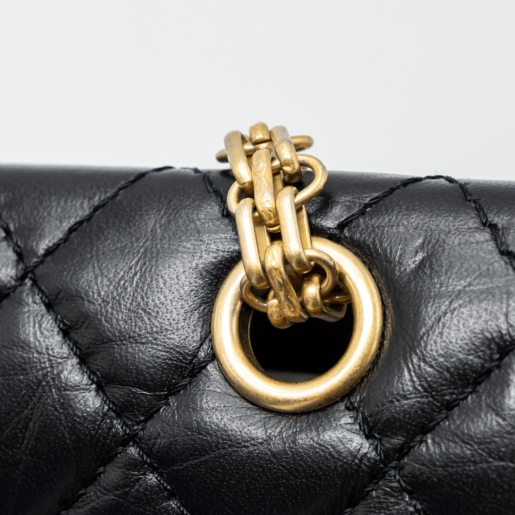 Chanel Mini 2.55 Reissue Flap Bag Aged Calfskin Black (microchip)