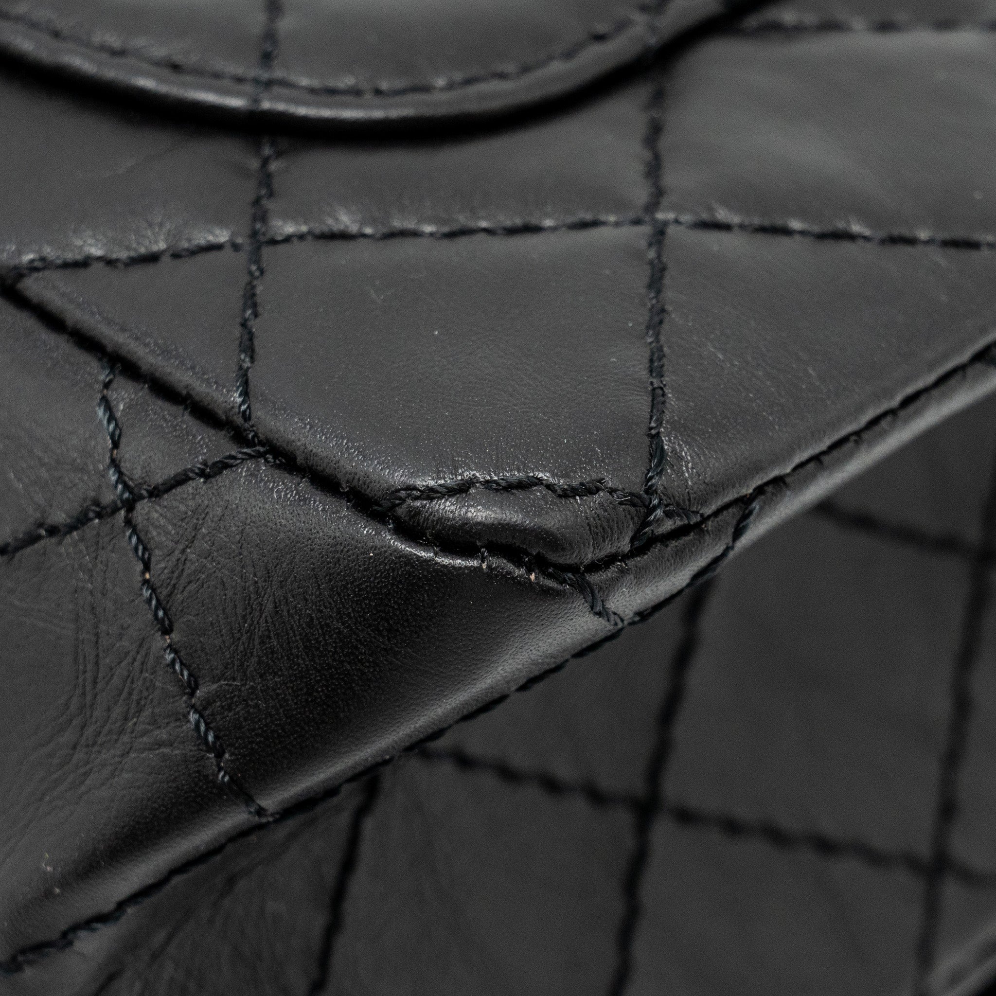 Chanel Mini 2.55 Reissue Aged Calfskin BLACK  (Microchip)