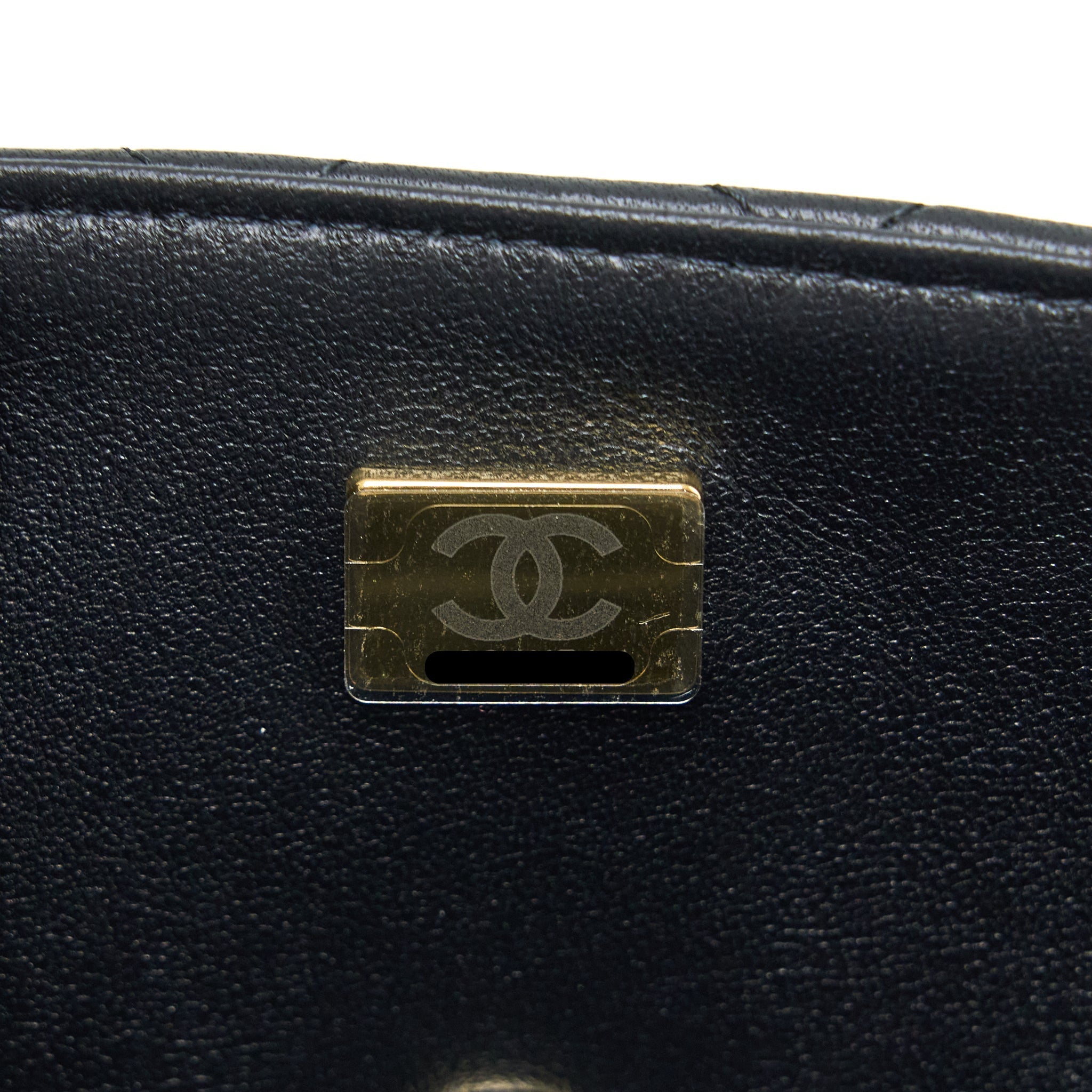 Chanel Top Handle Mini Rectangular Flap Bag Lambskin Black L (Microchip)
