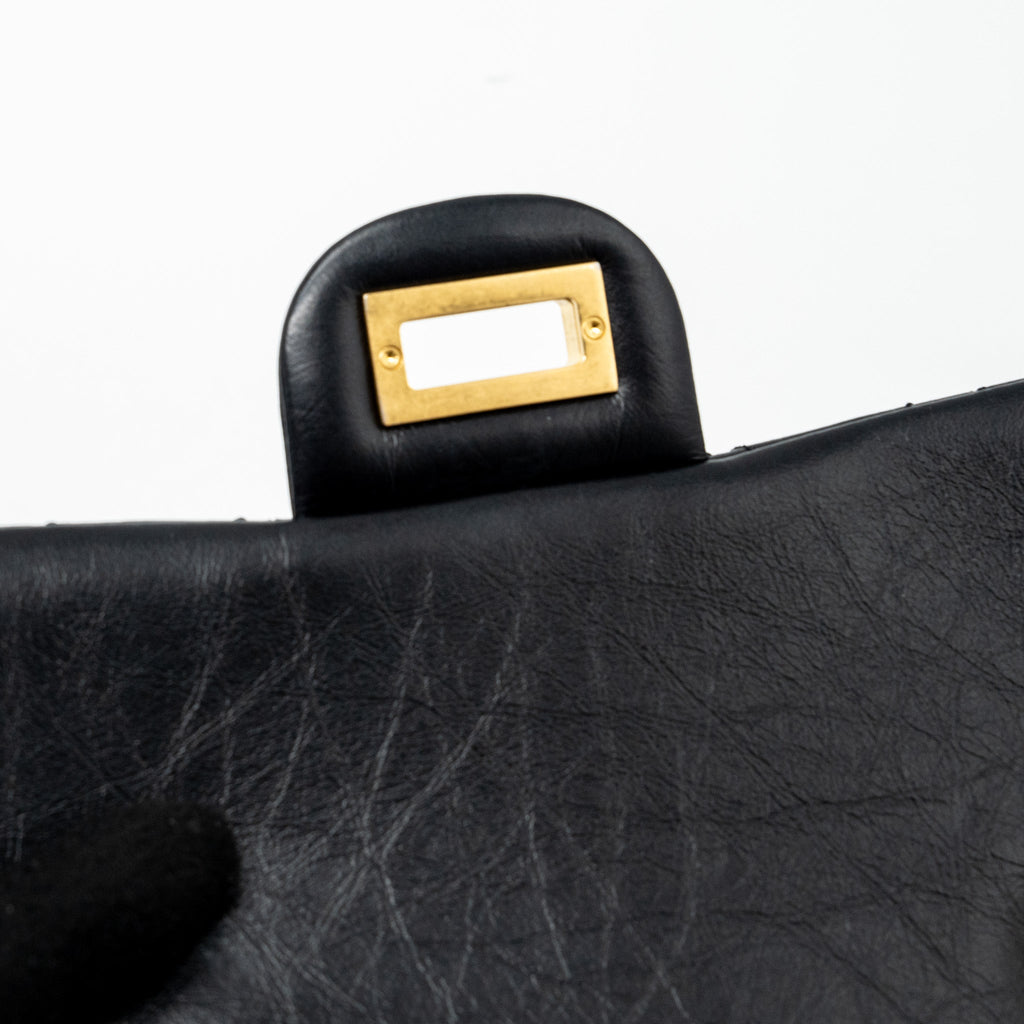 Chanel Mini 2.55 Reissue Flap Bag Aged Calfskin Black (microchip)