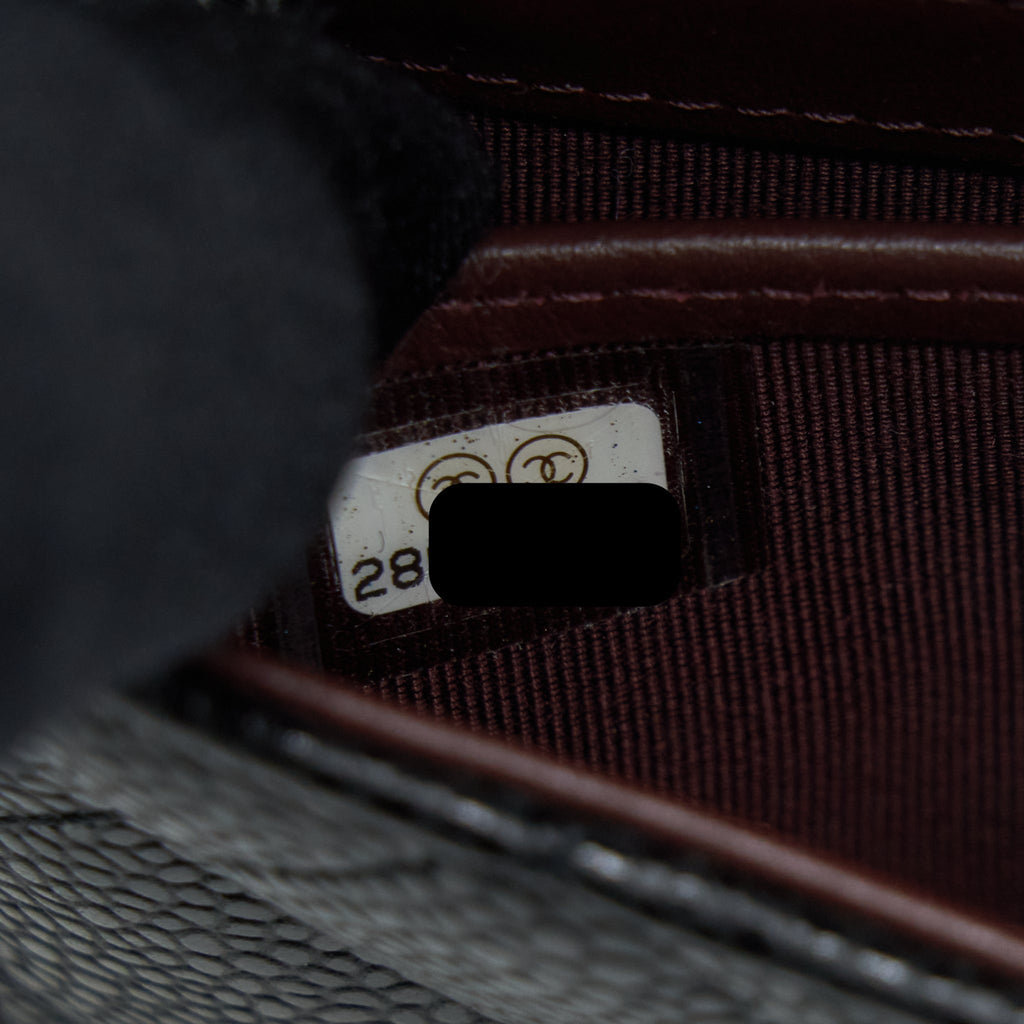 Chanel Classic Long Flap Wallet Caviar Black