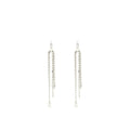 Chanel 22P Chain Drop Earrings Silver Tone