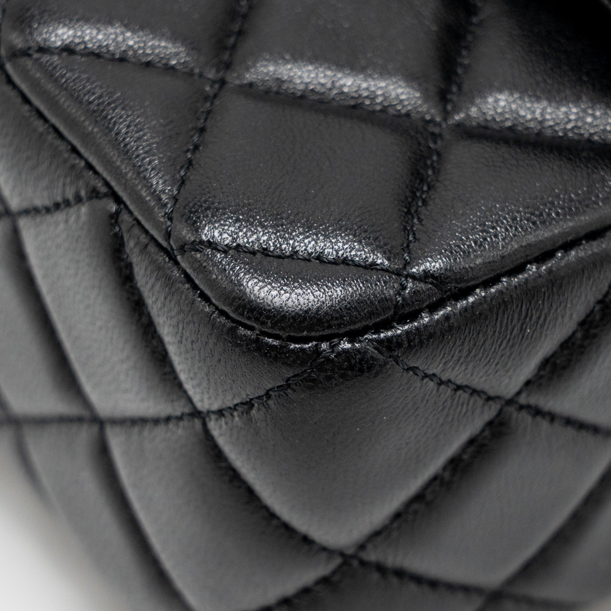 Chanel 24c Detail Top Handle Flap Bag Lambskin Black