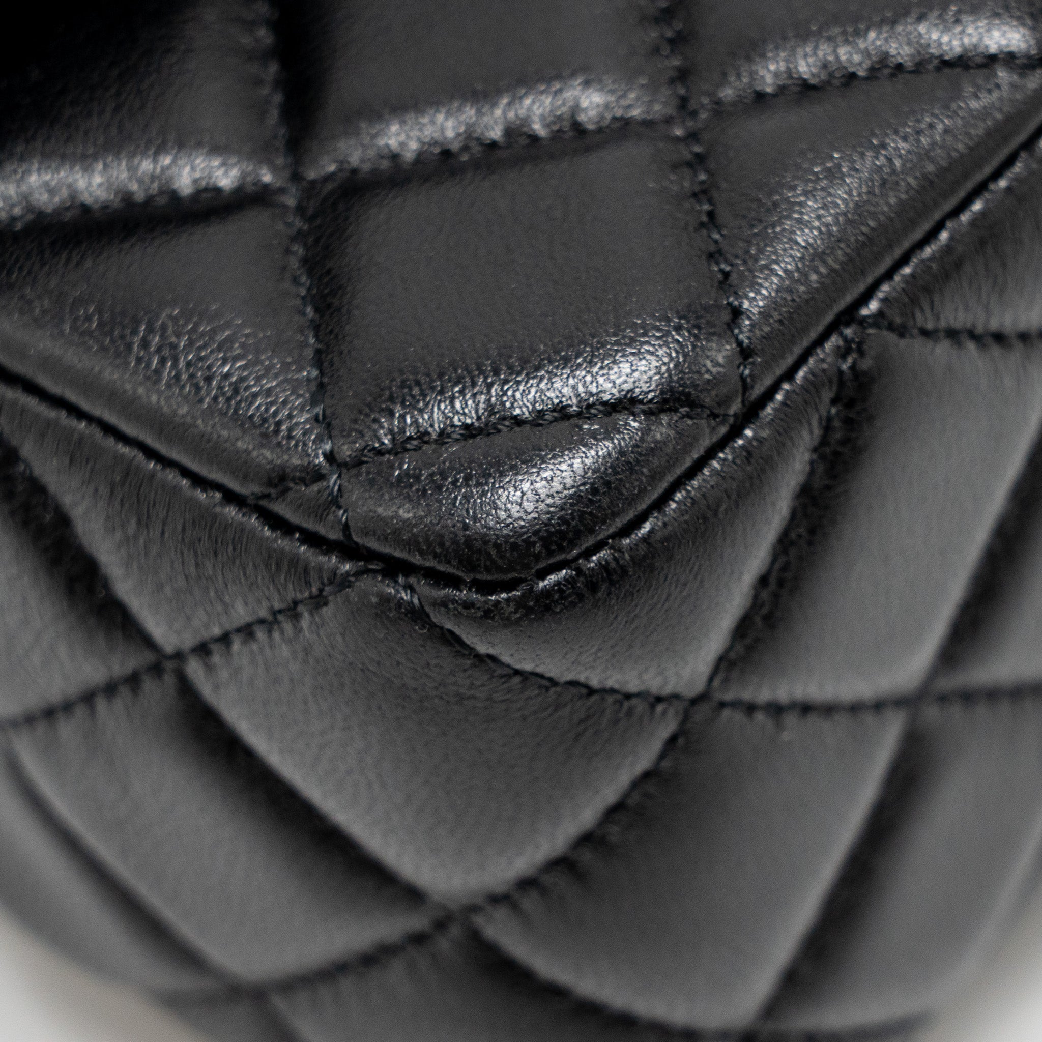 Chanel 24c Detail Top Handle Flap Bag Lambskin Black