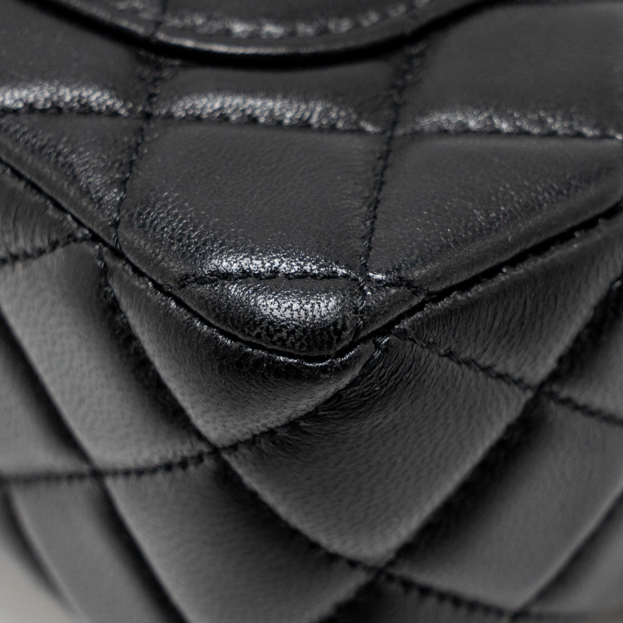 Chanel 24c Detail Top Handle Flap Bag Lambskin Black
