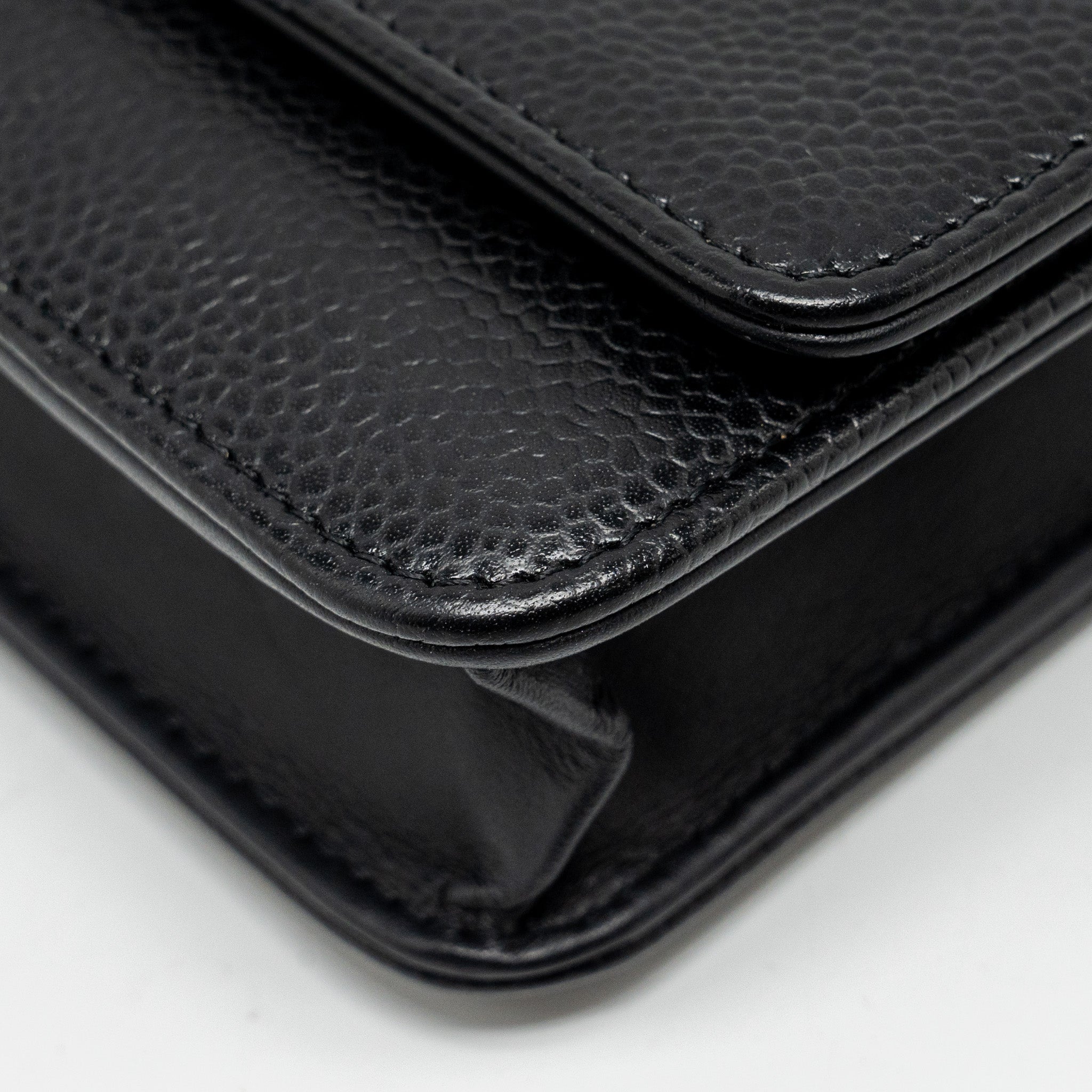 CHANEL Timeless Wallet On Chain Caviar Black