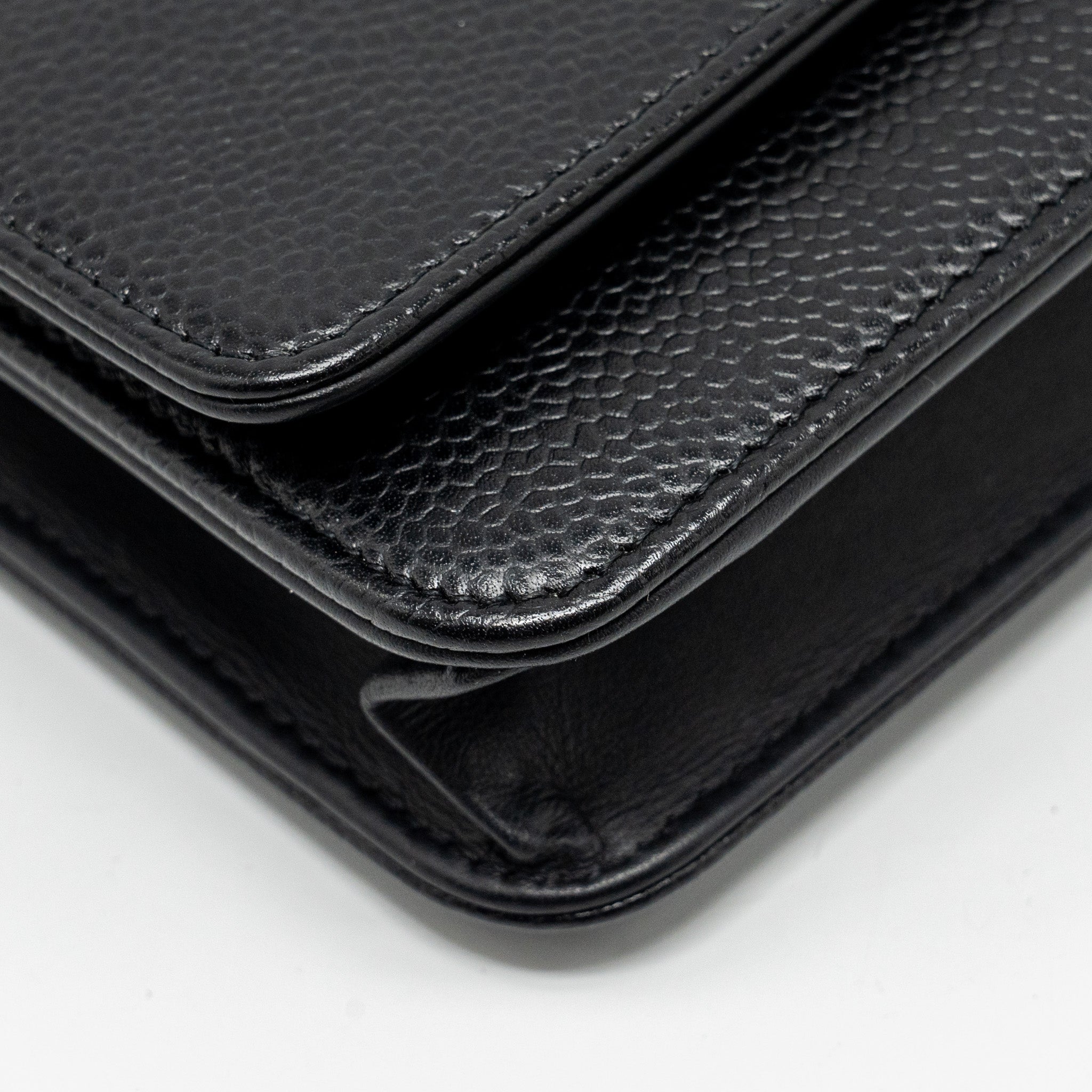 CHANEL Timeless Wallet On Chain Caviar Black