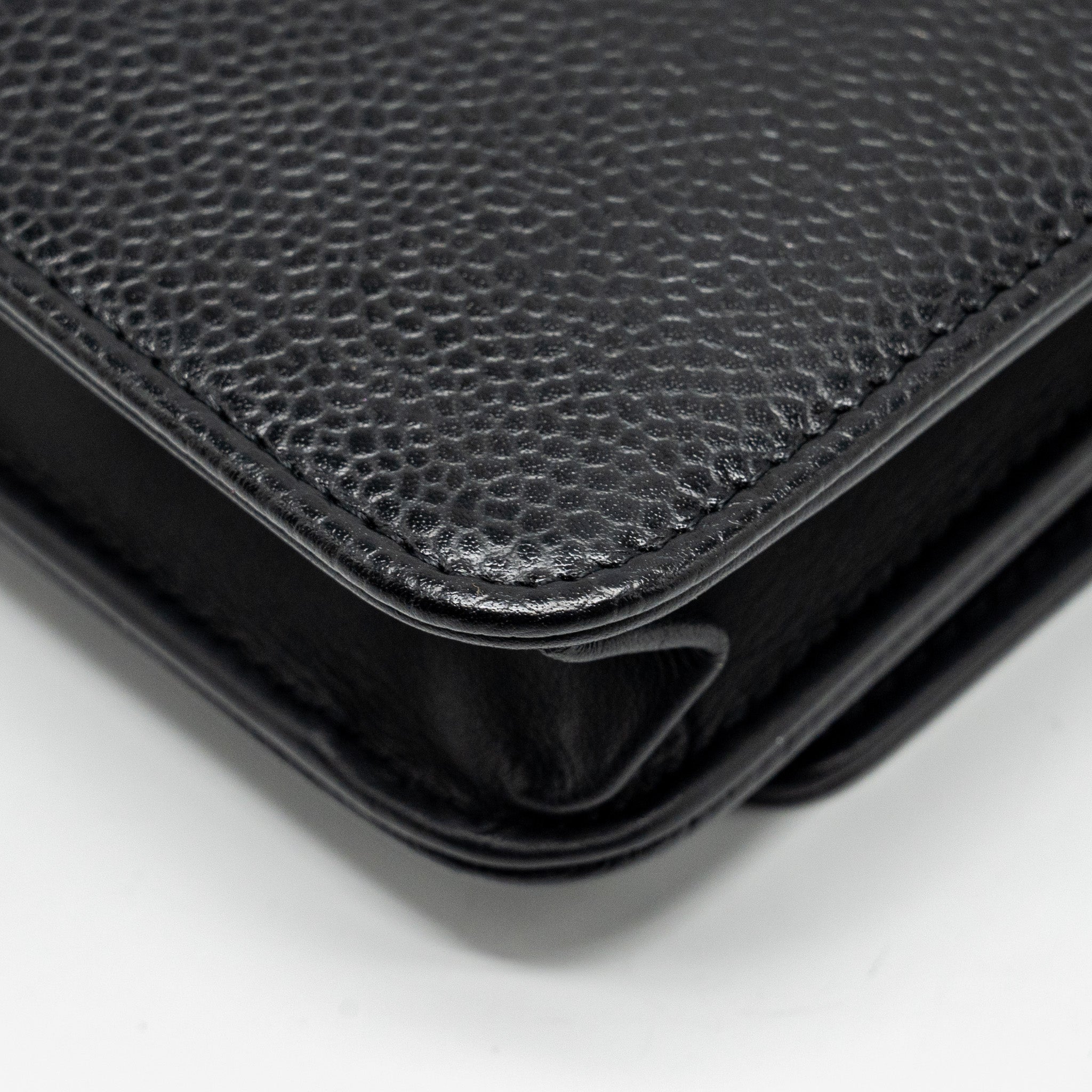 CHANEL Timeless Wallet On Chain Caviar Black