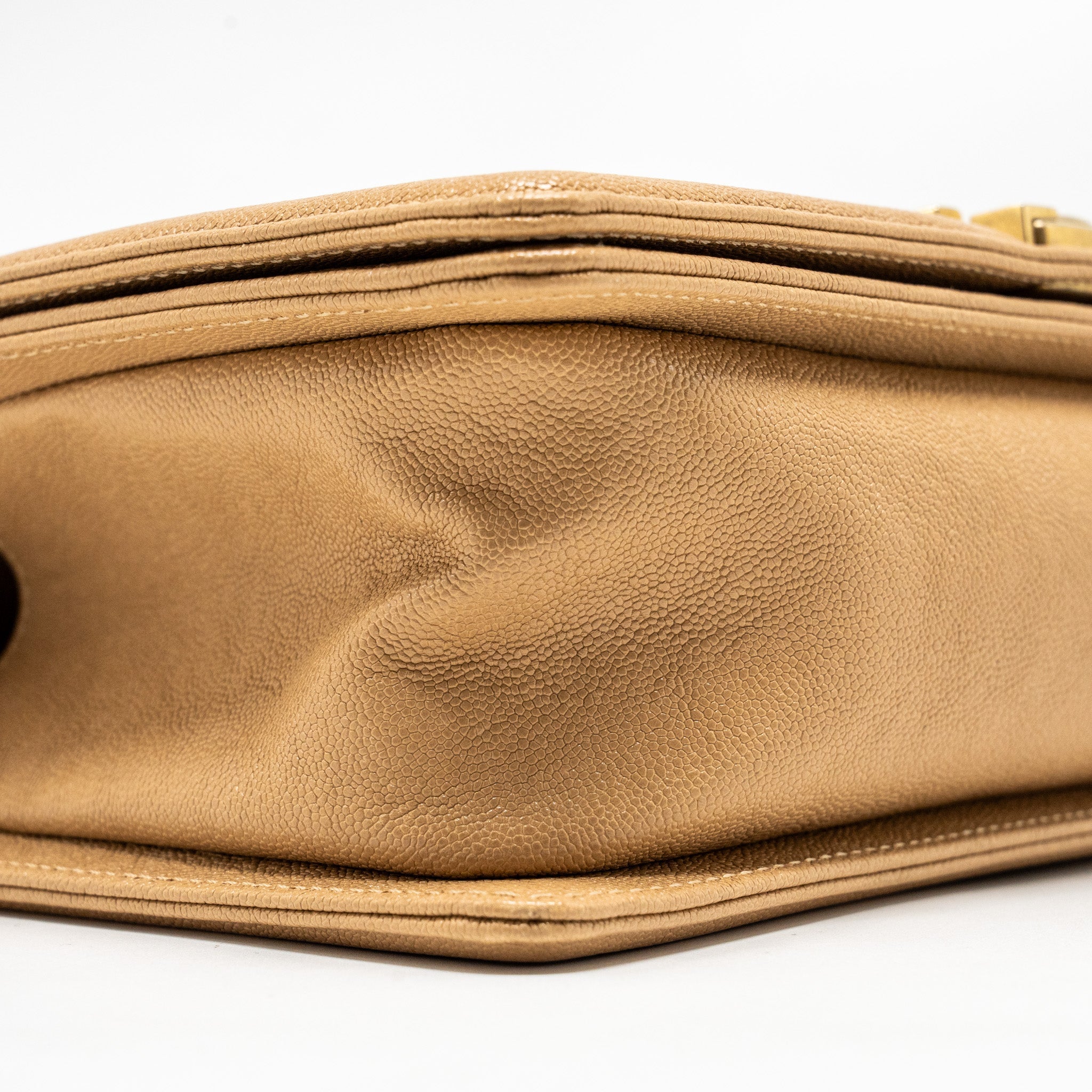 Chanel Medium Boy Bag Caviar Beige