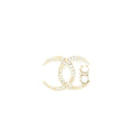 Chanel CC Logo Brooch With Pearl Cat And Crystals L