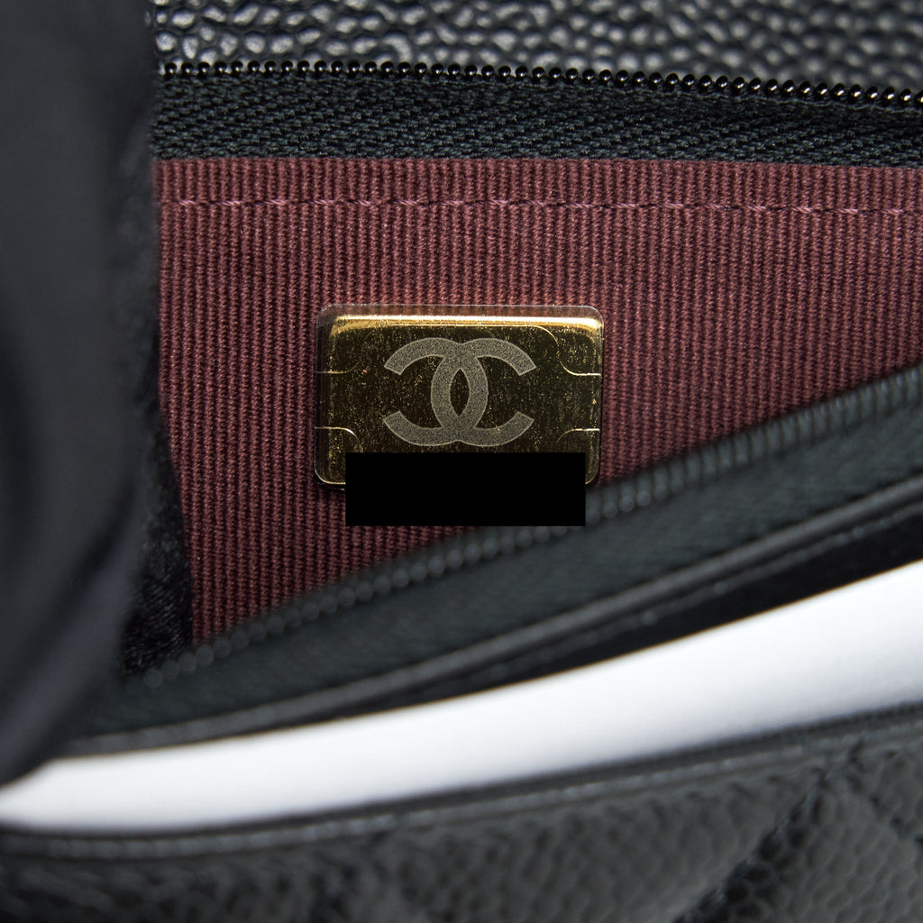 Chanel Classic Wallet On Chain Caviar Black