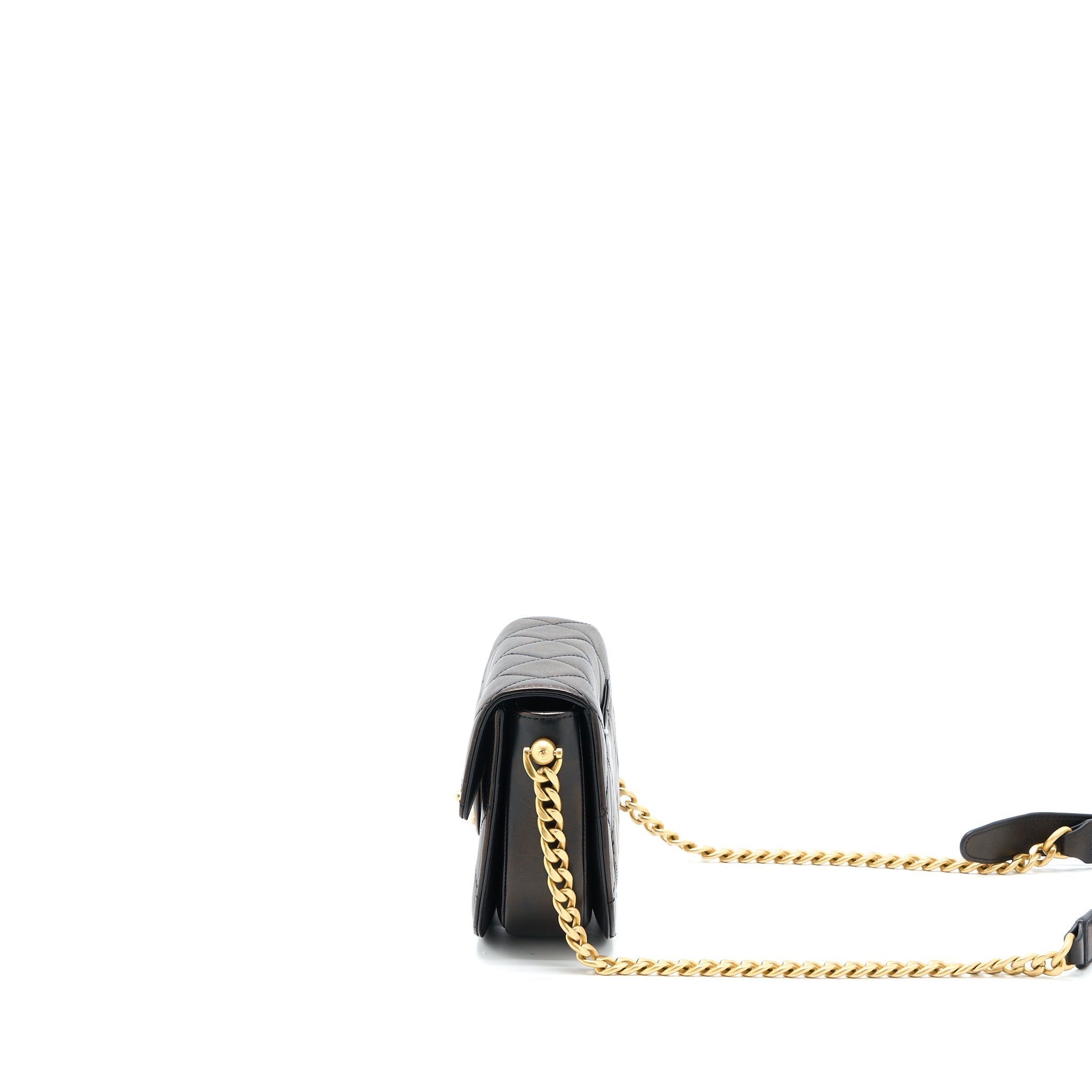 Chanel 21S Moon Messenger Bag Calfskin Black
