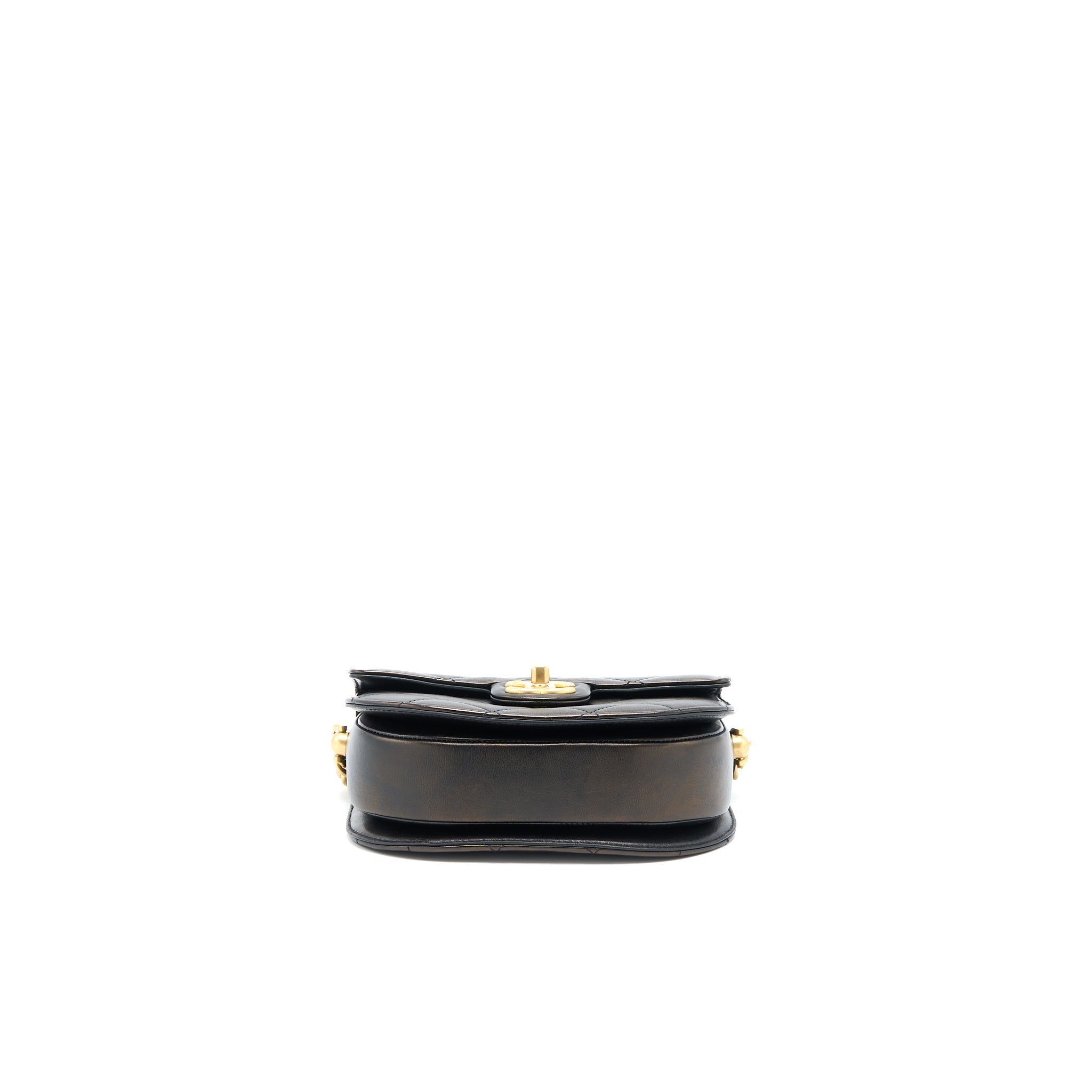 Chanel 21S Moon Messenger Bag Calfskin Black