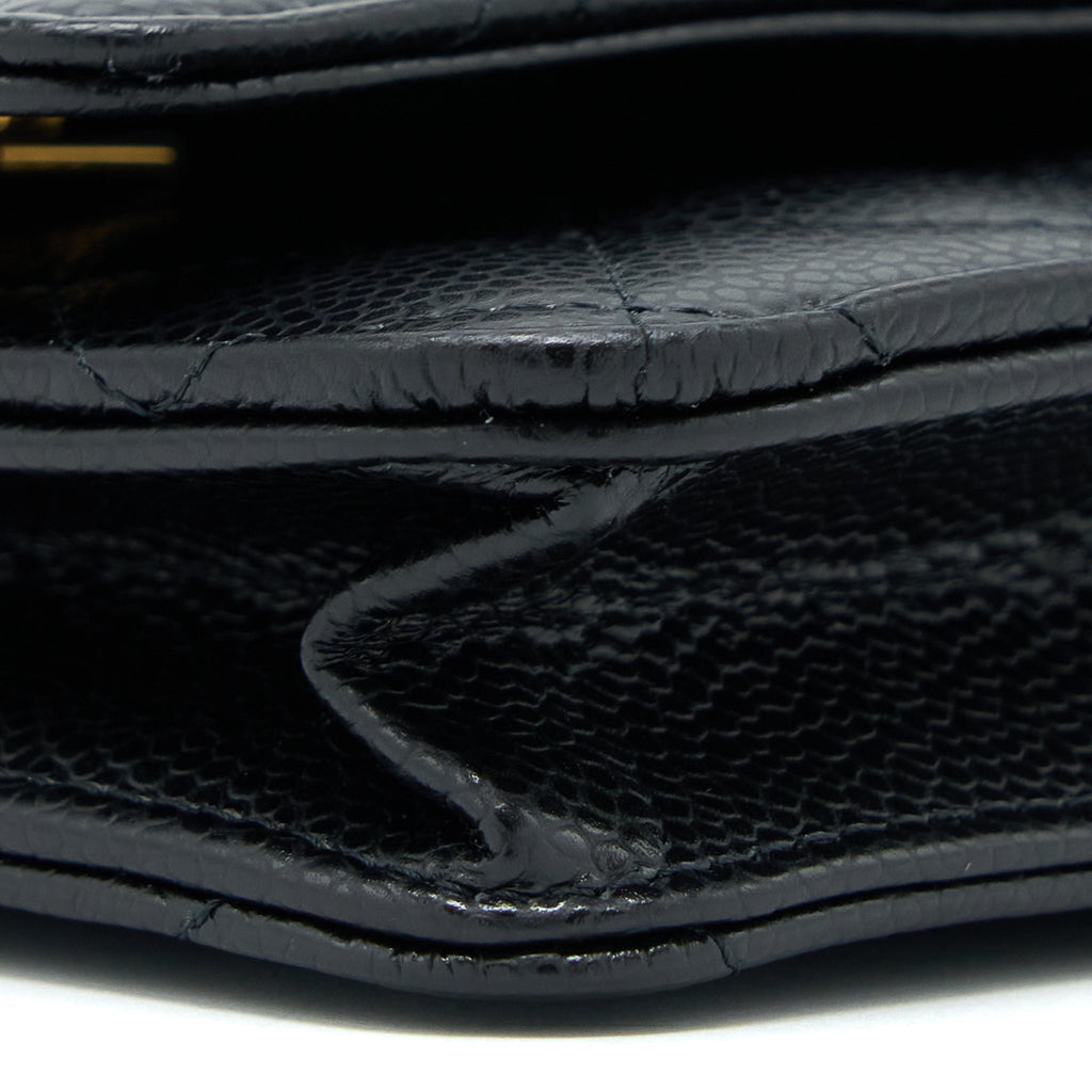 Chanel Classic Wallet On Chain Caviar Black  (Microchip)