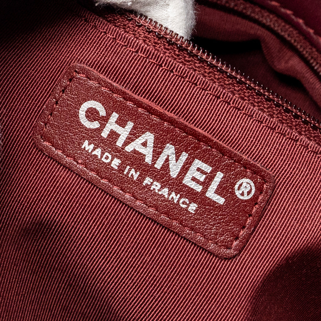 Chanel Chevron Flap bag Lambskin dark red