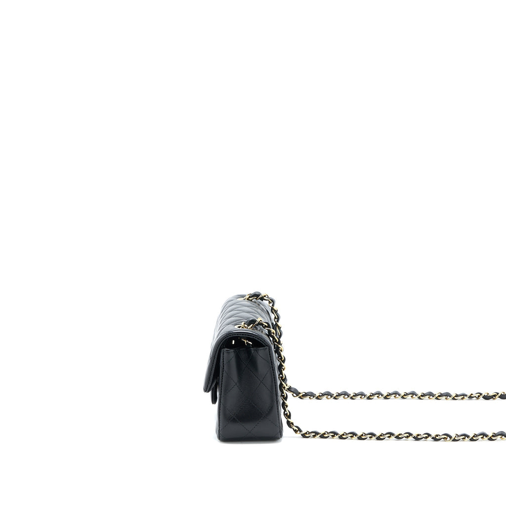 Chanel Classic Mini Rectangular Flap Bag Lambskin Black L (Microchip)