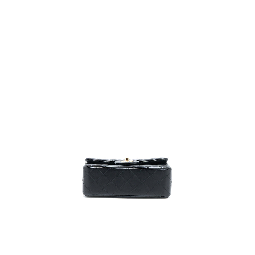 Chanel Classic Mini Rectangular Flap Bag Lambskin Black L (Microchip)