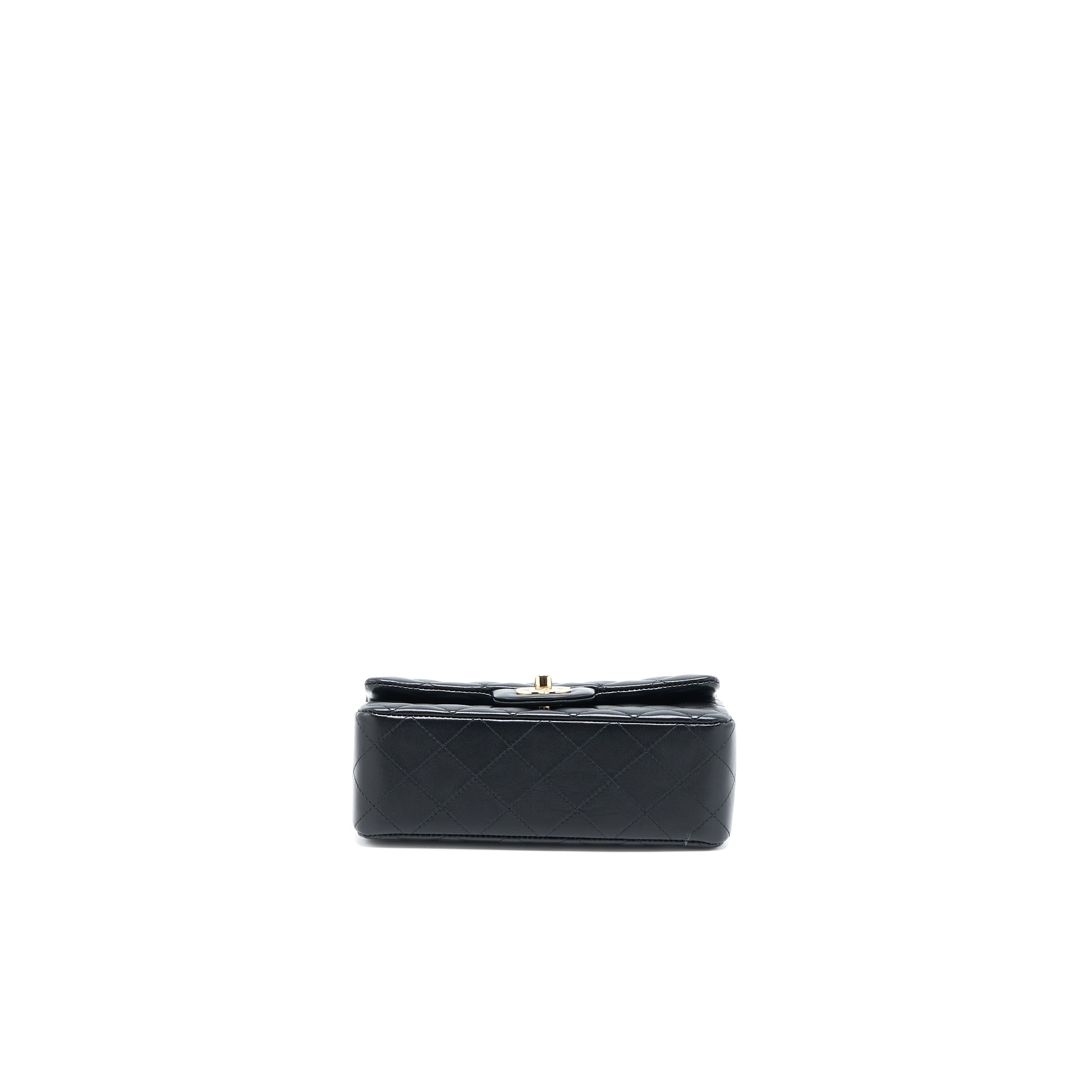 Chanel Classic Mini Rectangular Flap Bag Lambskin Black L (Microchip)