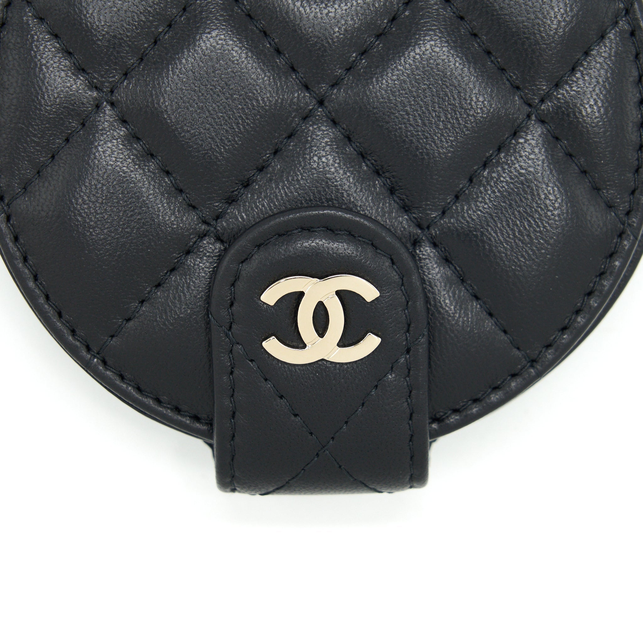 Chanel Quilted Luggage Tag Lambskin black L