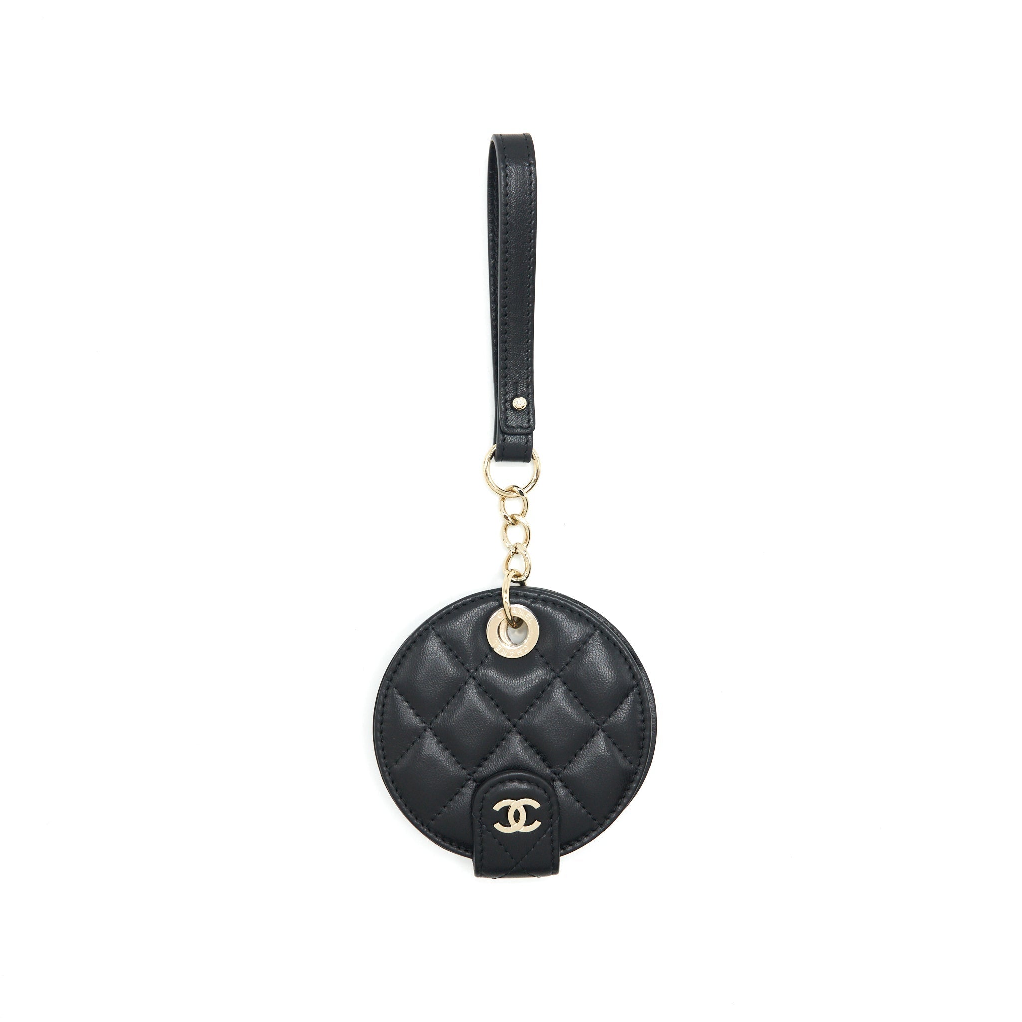 Chanel Quilted Luggage Tag Lambskin black L