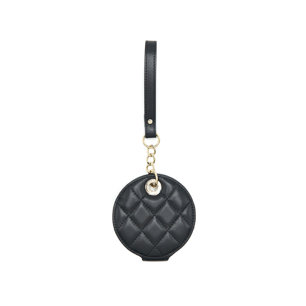 Chanel Quilted Luggage Tag Lambskin black L