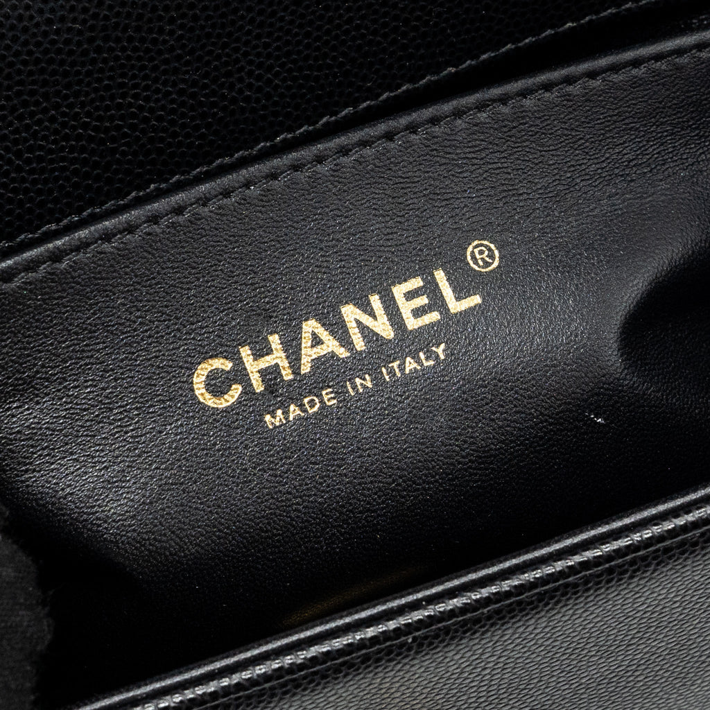 Chanel Small Boy Bag Caviar Black  (Microchip)