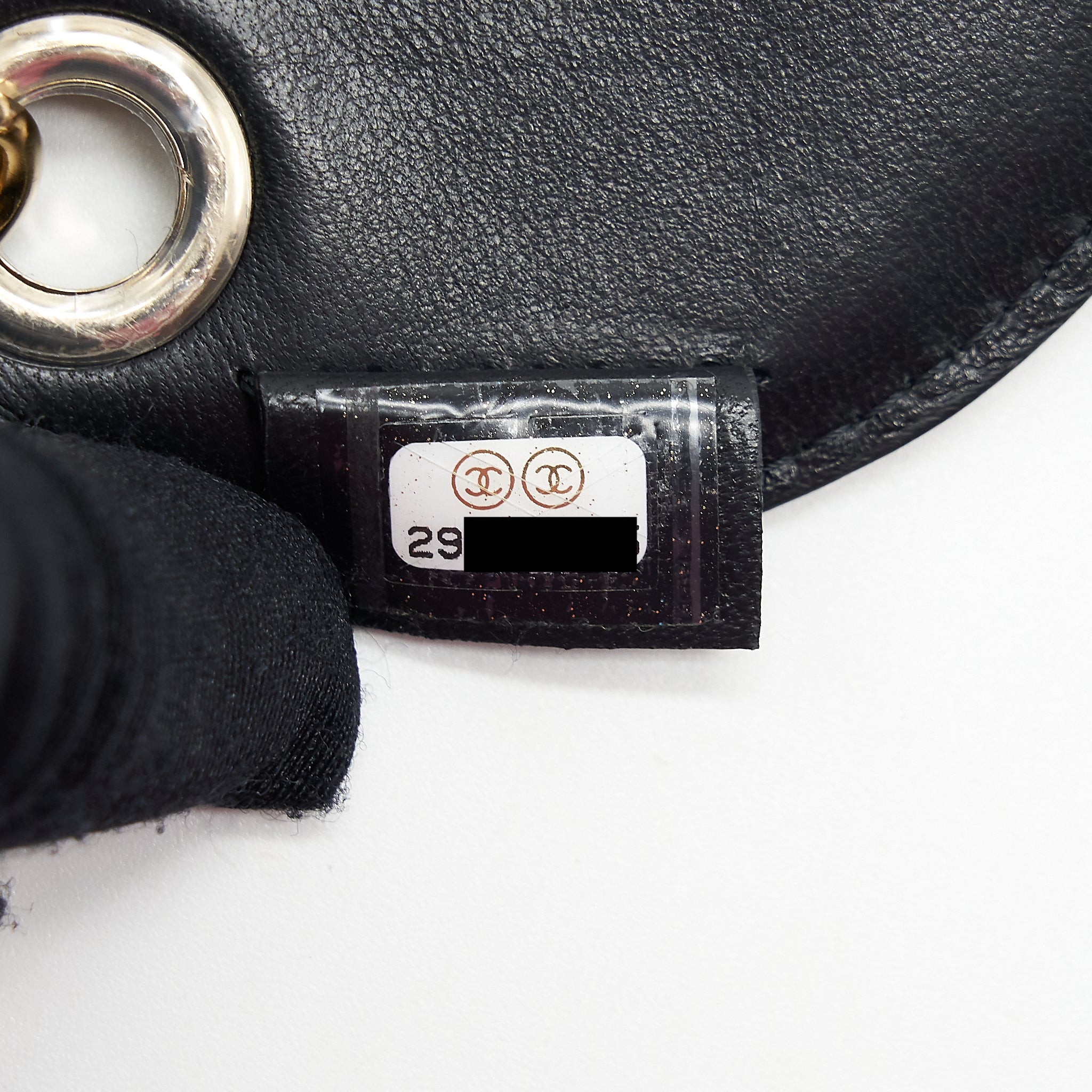 Chanel Quilted Luggage Tag Lambskin black L