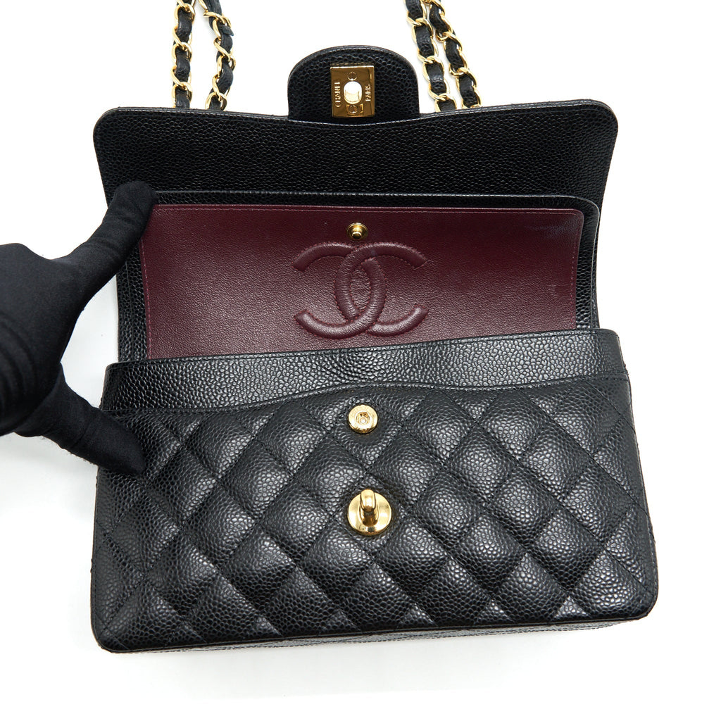 Chanel Small Classic Double Flap Caviar Black
