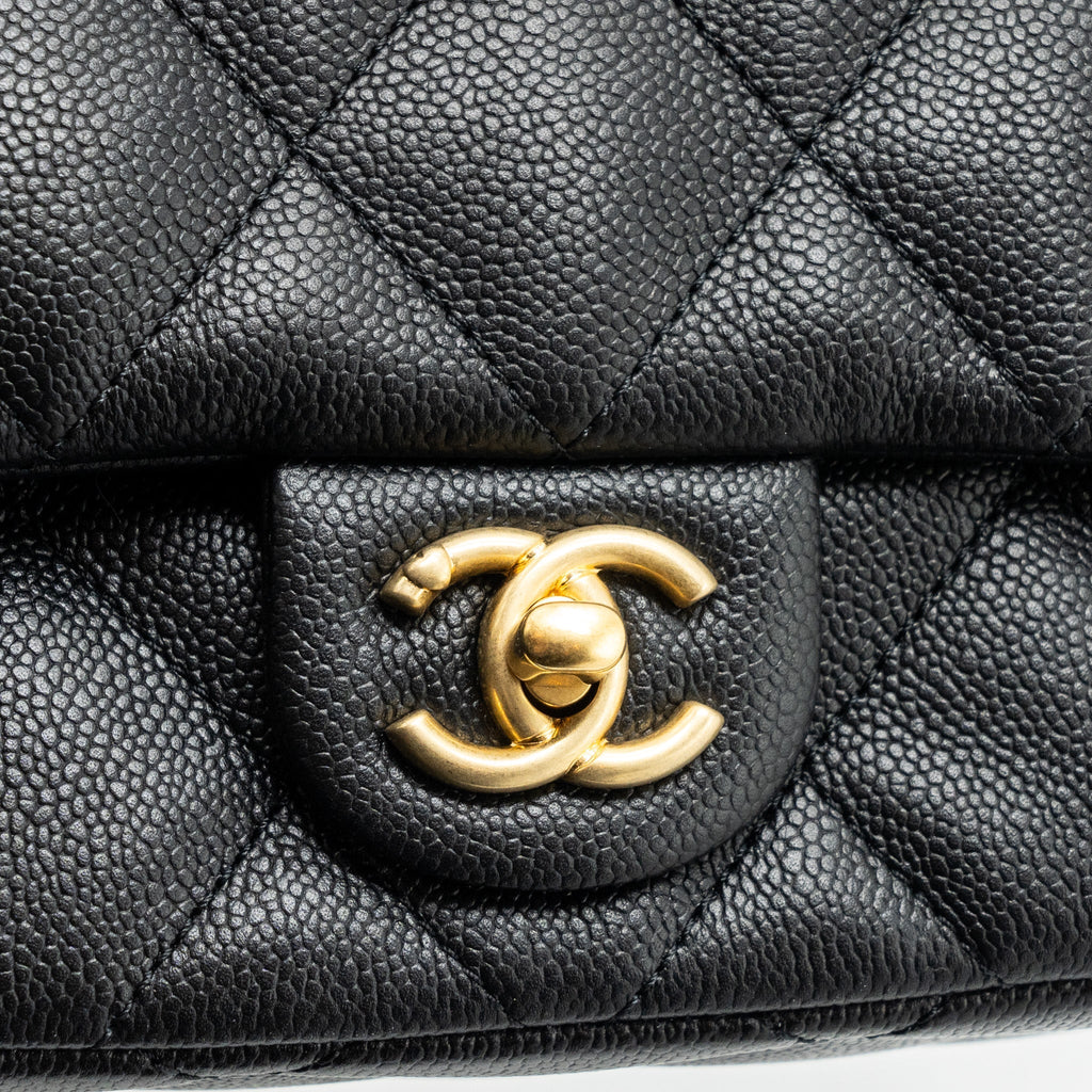 Chanel 23p Coco Love Flap Bag Caviar Black (microchip)