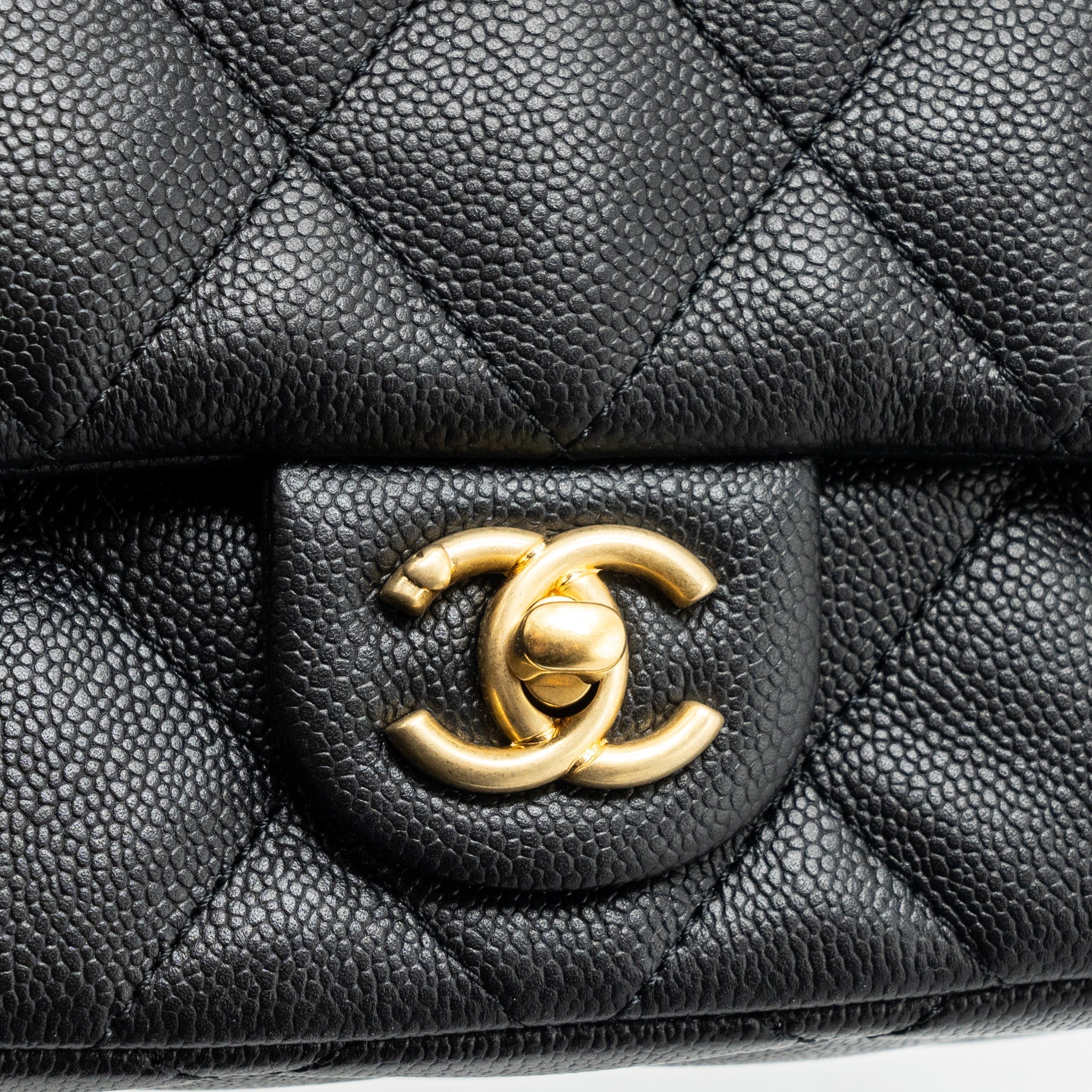 Chanel 23p Coco Love Flap Bag Caviar Black (microchip)