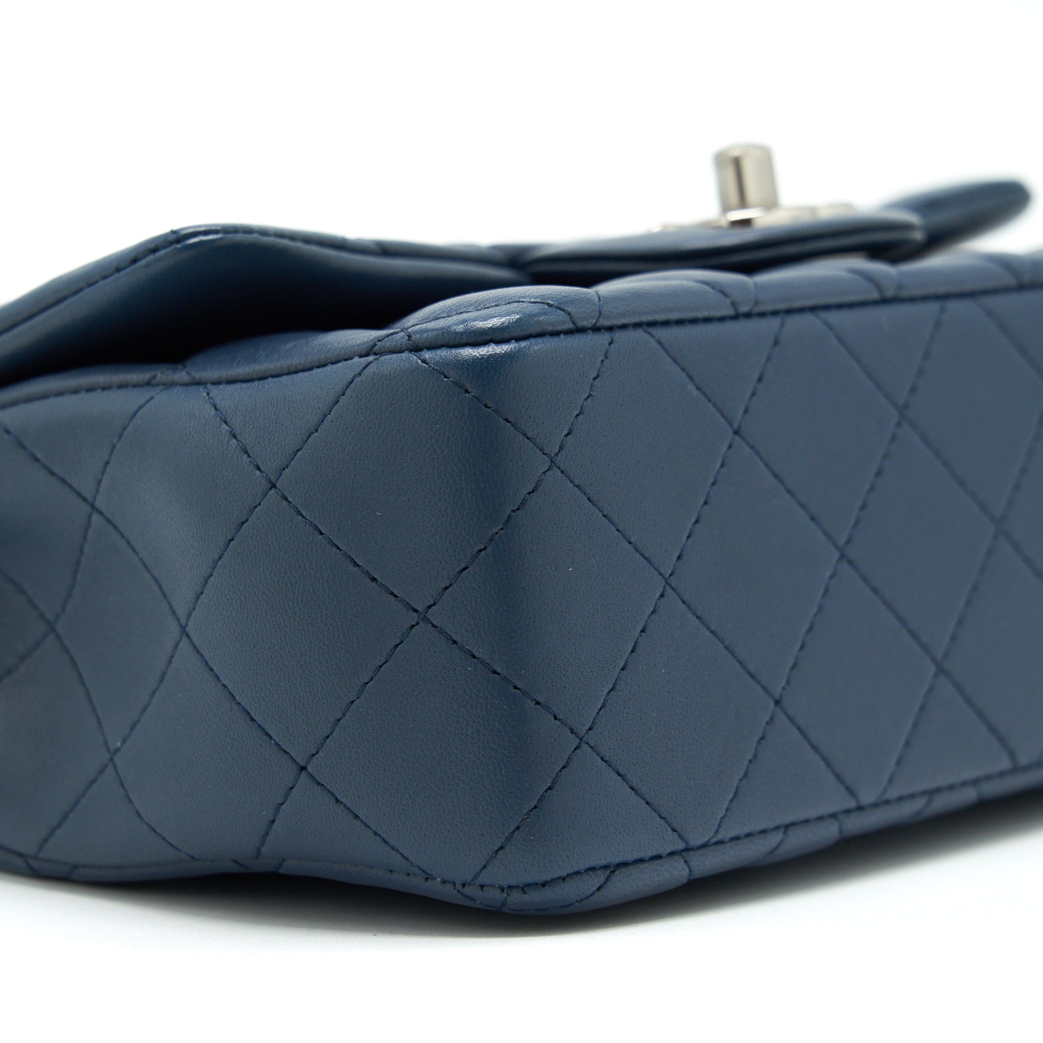 Chanel Mini Rectangular Flap bag Lambskin Blue