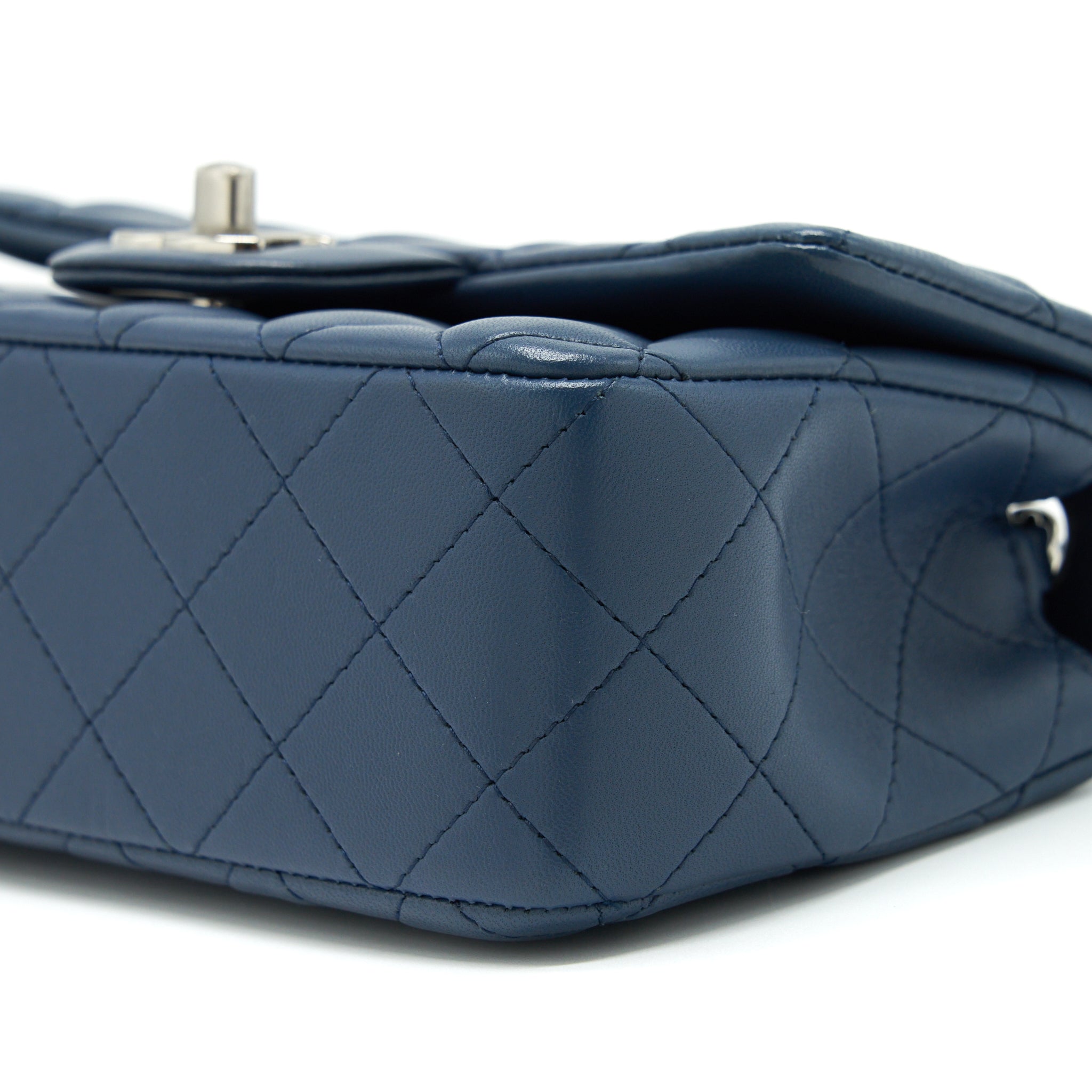 Chanel Mini Rectangular Flap bag Lambskin Blue