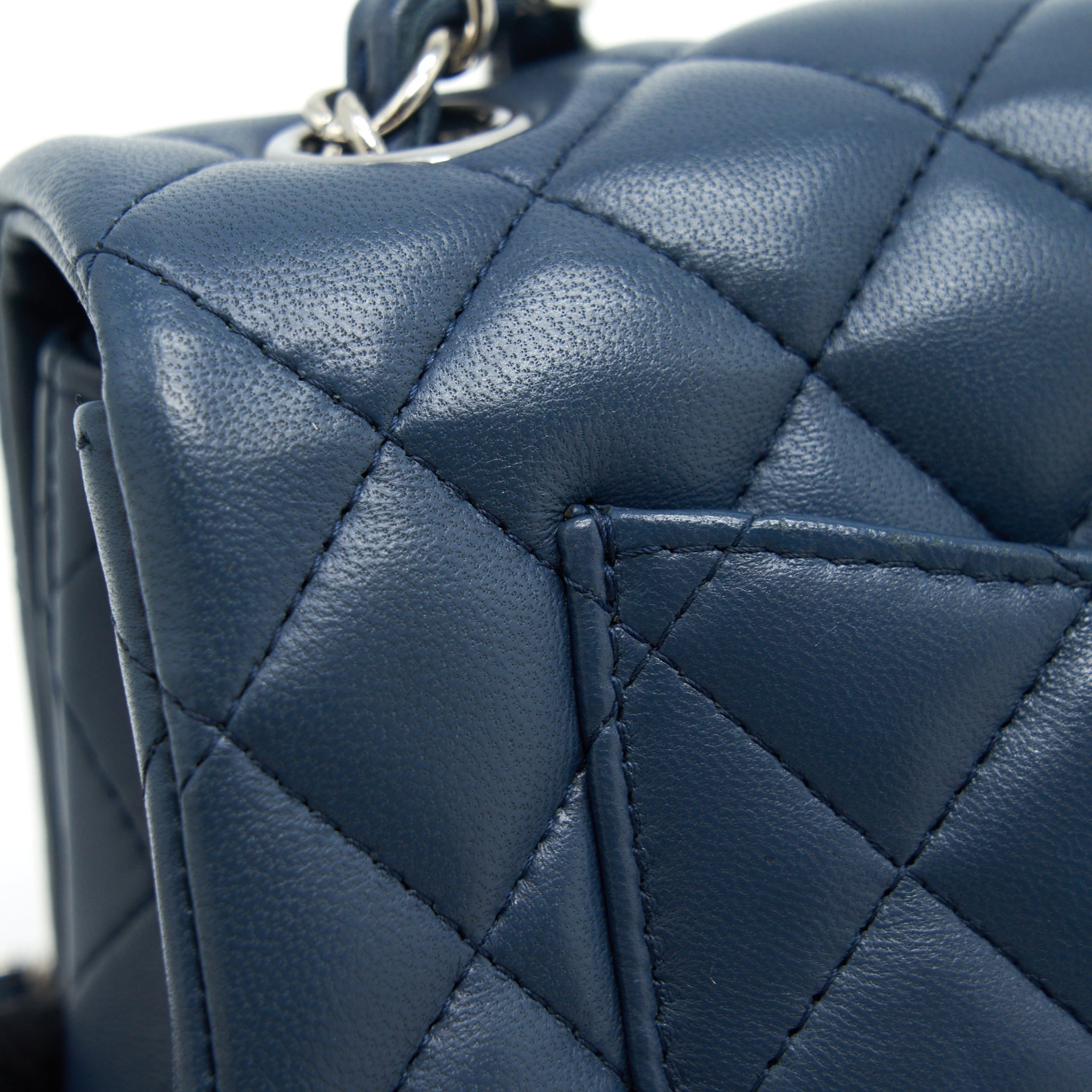 Chanel Mini Rectangular Flap bag Lambskin Blue