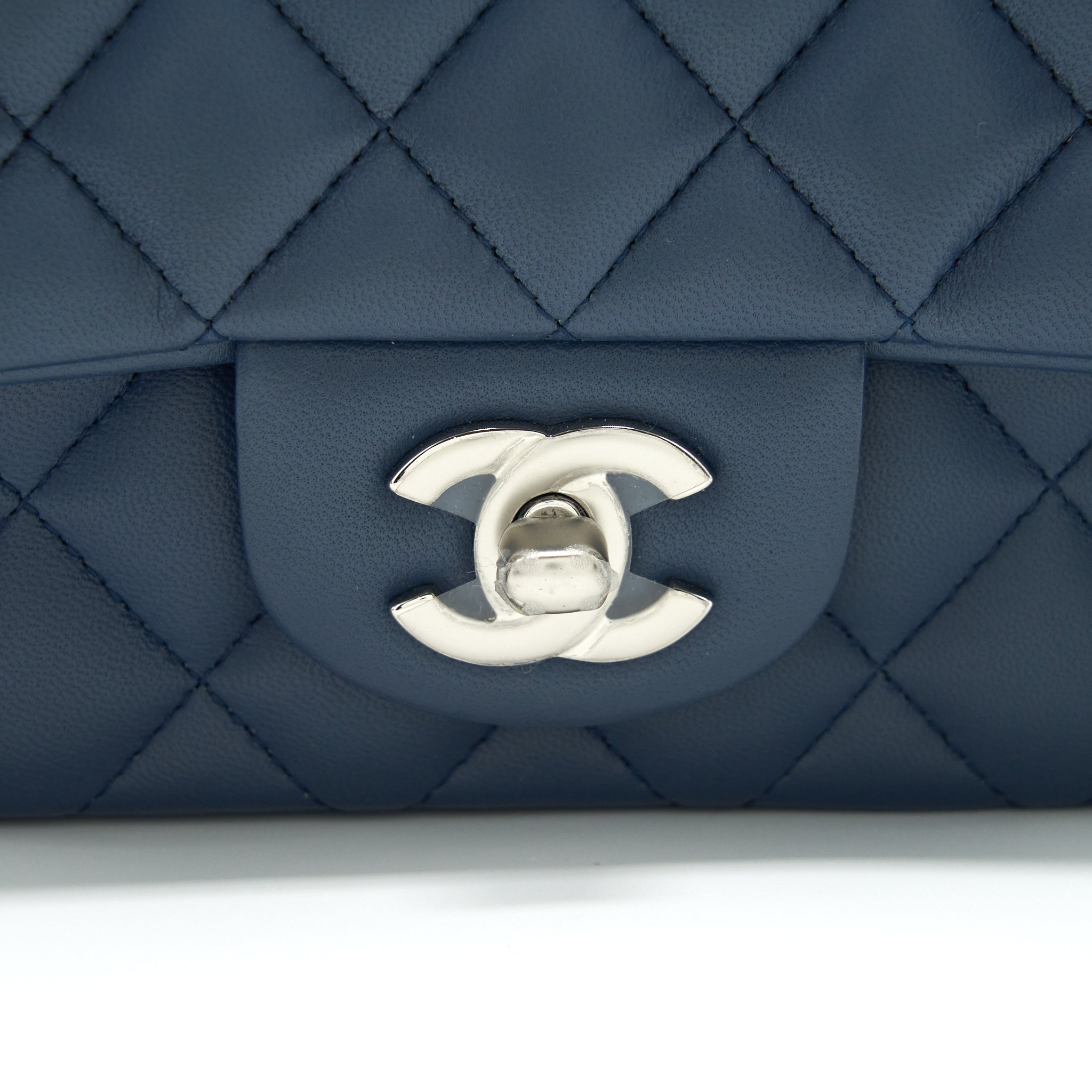 Chanel Mini Rectangular Flap bag Lambskin Blue