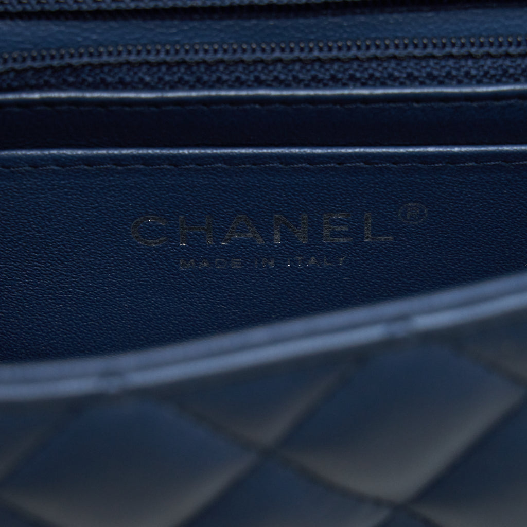 Chanel Mini Rectangular Flap bag Lambskin Blue